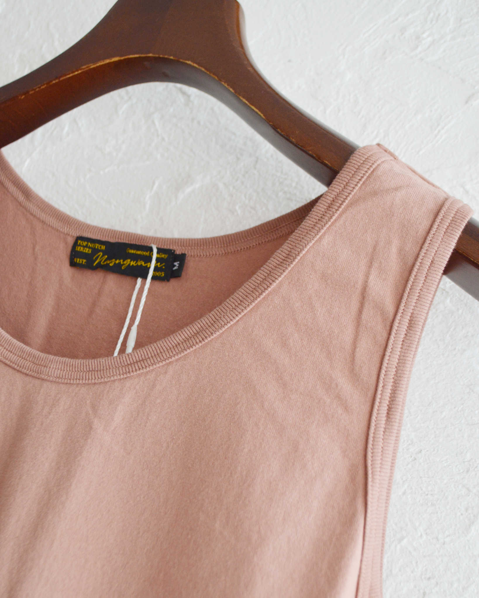 Nasngwam. ナスングワム / ESSENTIAL TANKTOP エッセンシャルタンクトップ (SMOKE PINK スモークピンク)