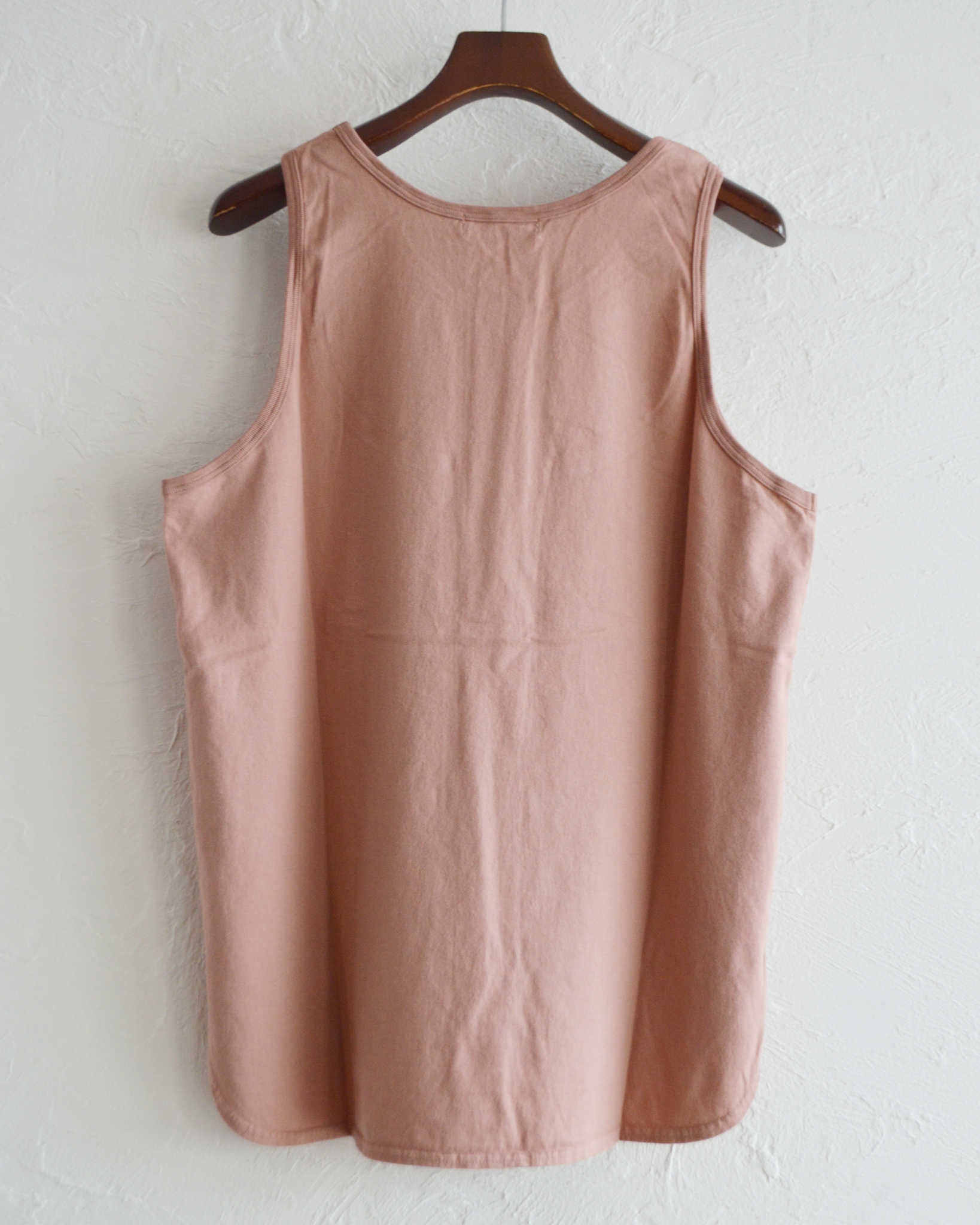 Nasngwam. ナスングワム / ESSENTIAL TANKTOP エッセンシャルタンクトップ (SMOKE PINK スモークピンク)