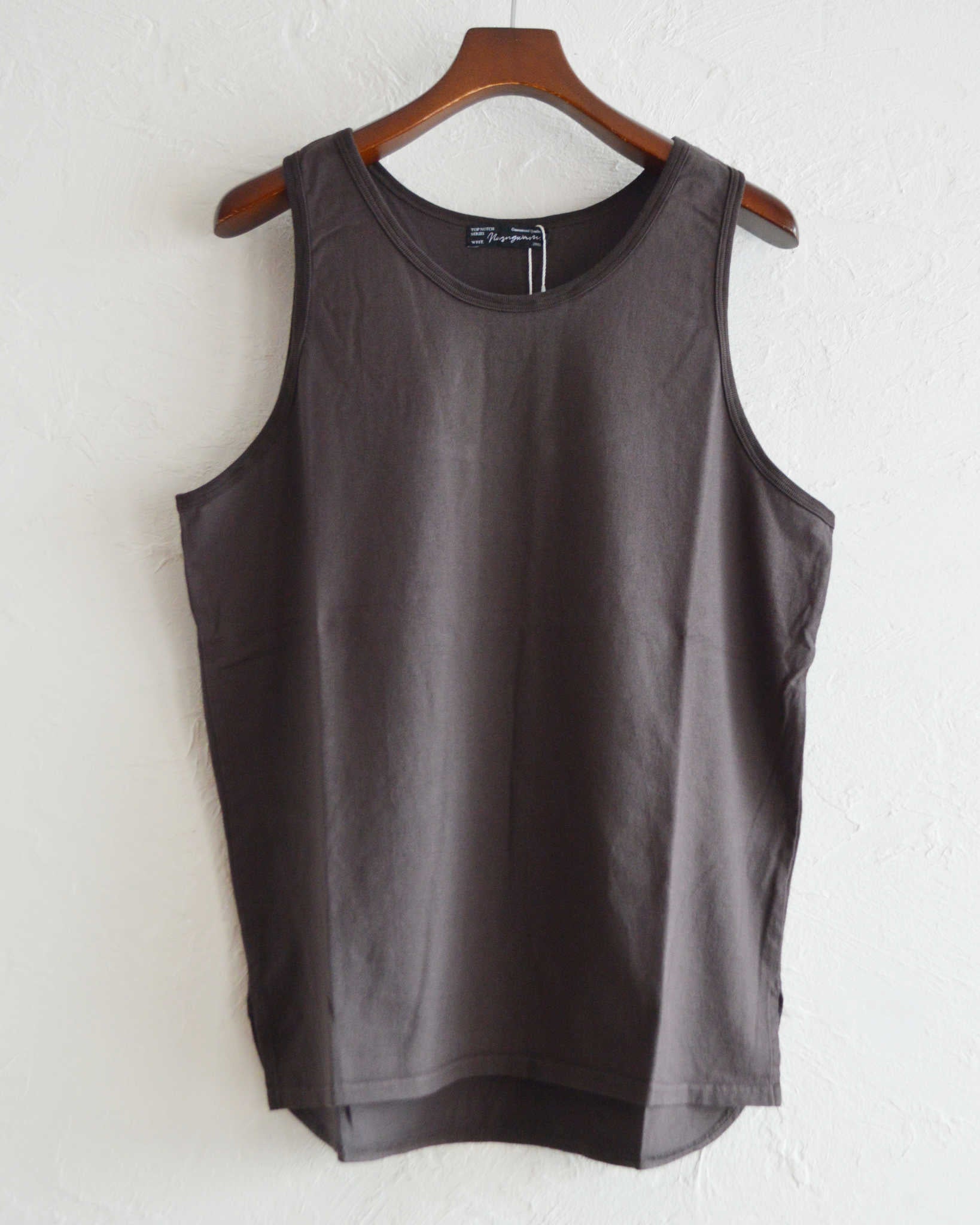 Nasngwam. ナスングワム / ESSENTIAL TANKTOP エッセンシャルタンクトップ (CHARCOAL チャコール)