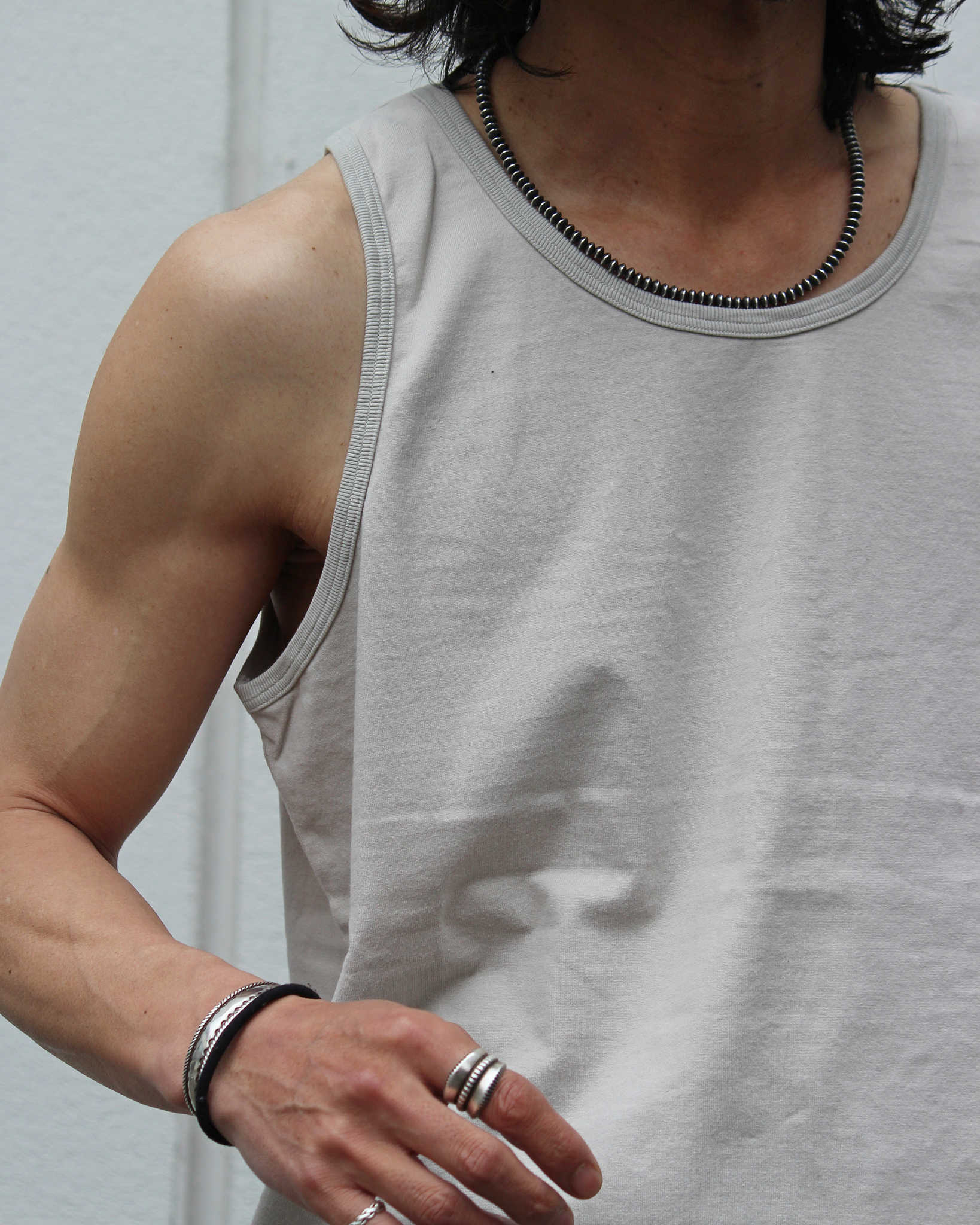 Nasngwam. ナスングワム / ESSENTIAL TANKTOP エッセンシャルタンクトップ (GRAGE グレージュ)