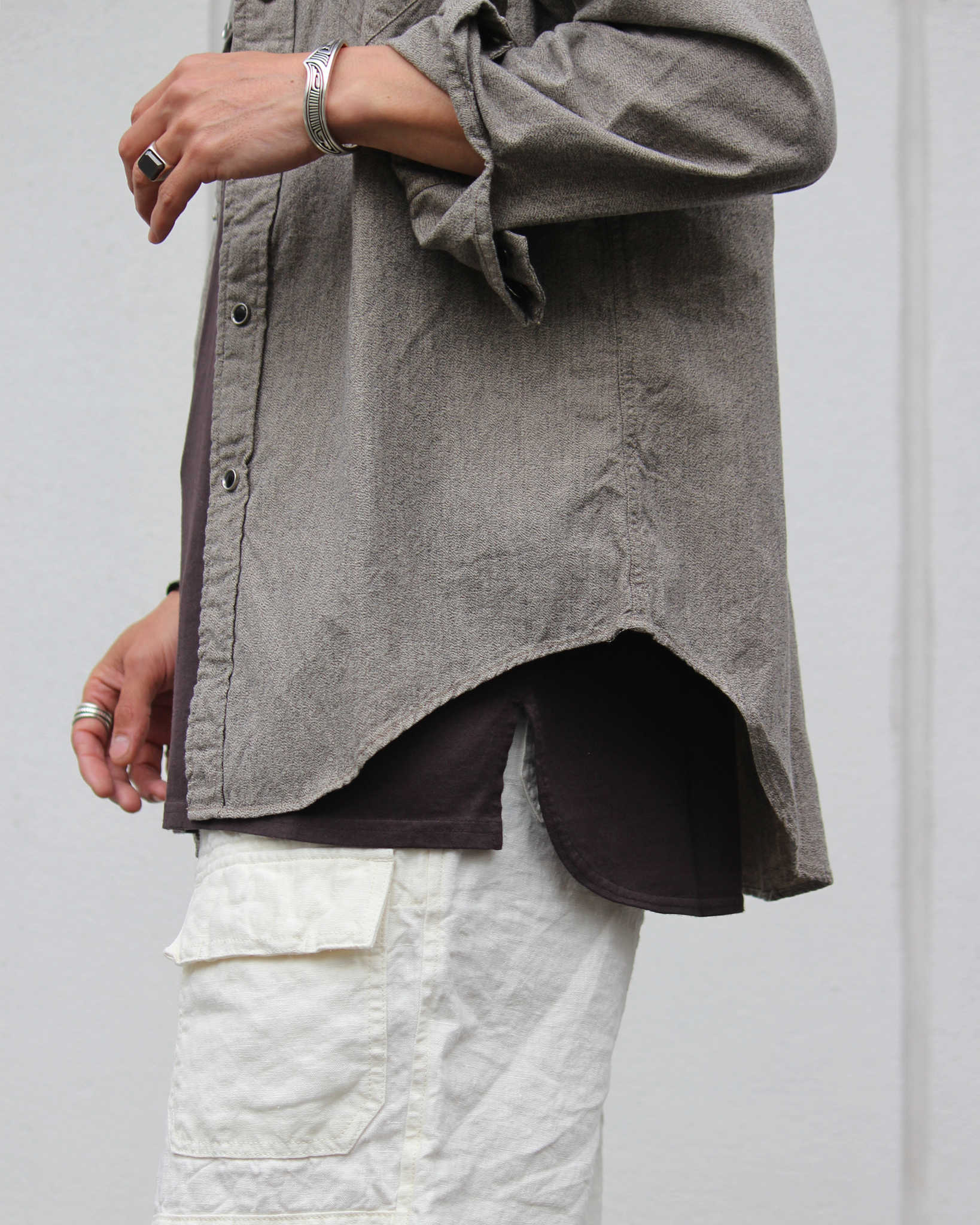 Nasngwam. ナスングワム / ESSENTIAL TANKTOP エッセンシャルタンクトップ (CHARCOAL チャコール)