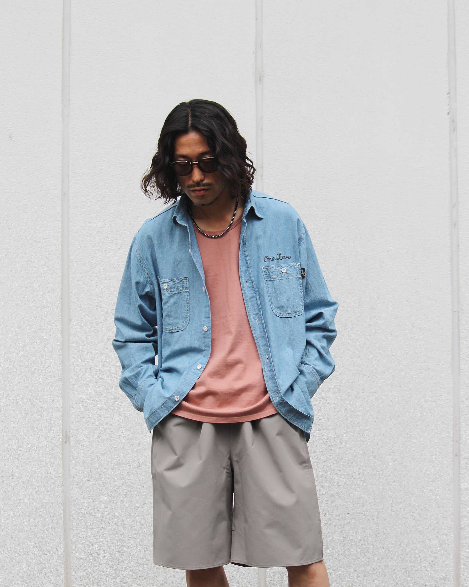 Nasngwam. ナスングワム / ESSENTIAL TANKTOP エッセンシャルタンクトップ (SMOKE PINK スモークピンク)