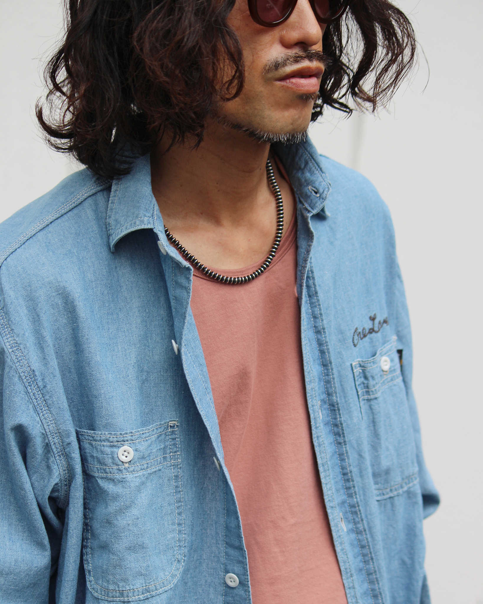 Nasngwam. ナスングワム / ESSENTIAL TANKTOP エッセンシャルタンクトップ (SMOKE PINK スモークピンク)