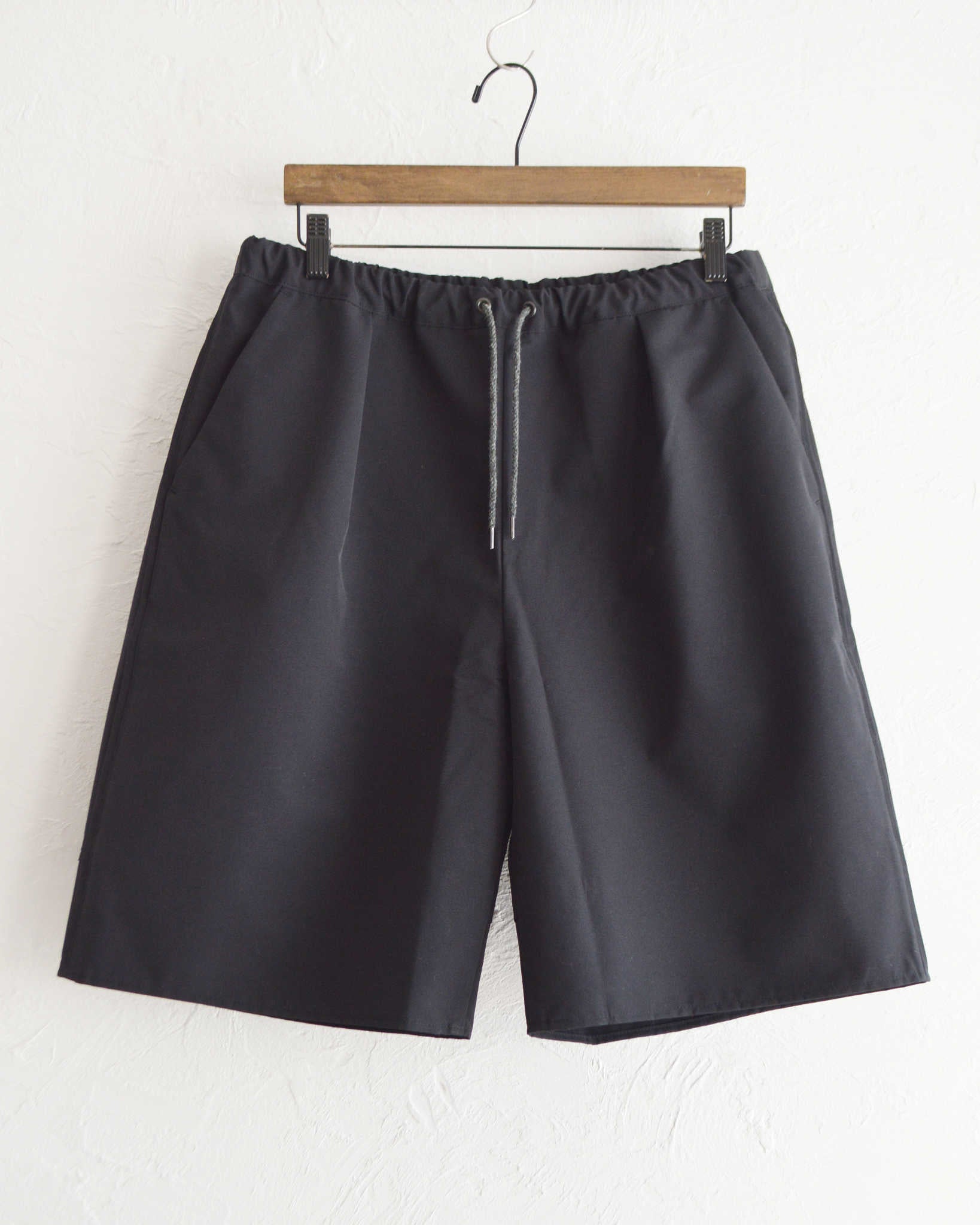 LAMOND ラモンド / WIDE TC WETHER SHORTS ワイドティーシーウェザーショーツ (BLACK ブラック)