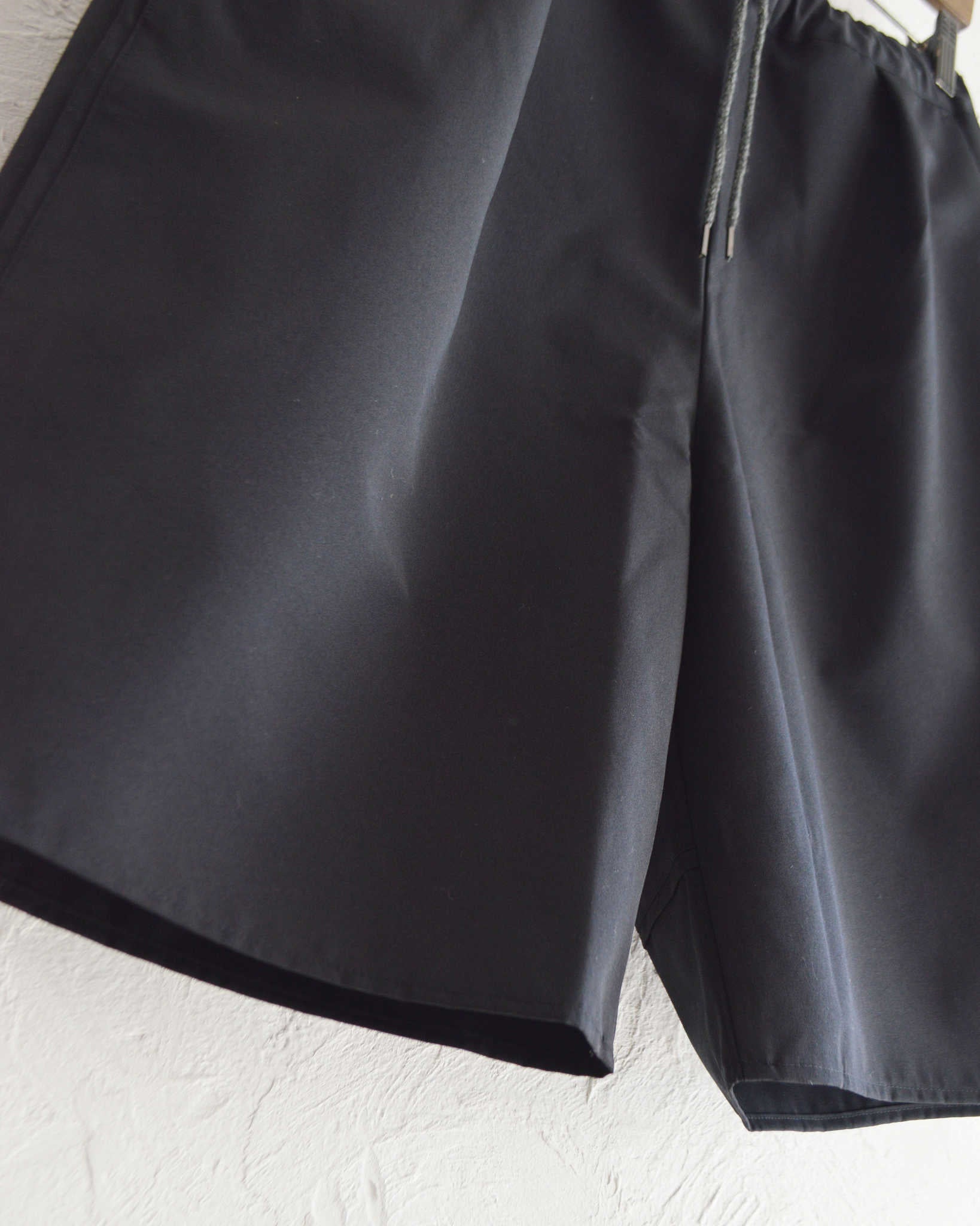 LAMOND ラモンド / WIDE TC WETHER SHORTS ワイドティーシーウェザーショーツ (BLACK ブラック)