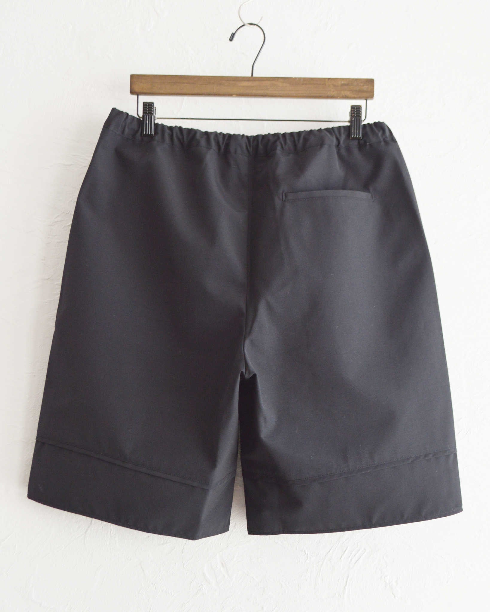 LAMOND ラモンド / WIDE TC WETHER SHORTS ワイドティーシーウェザーショーツ (BLACK ブラック)