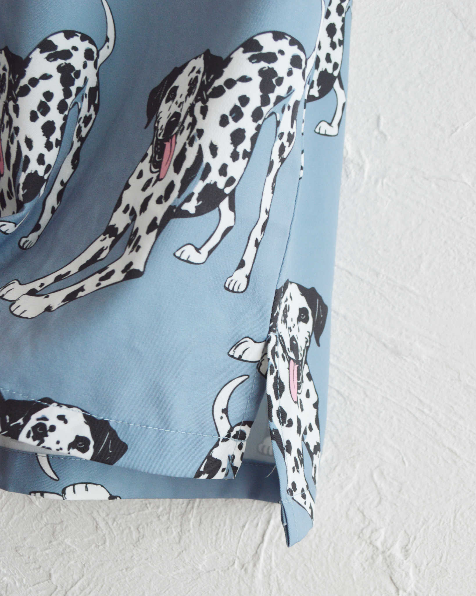 modemdesign モデムデザイン / DALMATIAN PRINT SHIRT ダルメシアンプリントシャツ (INK BLUE インクブルー)