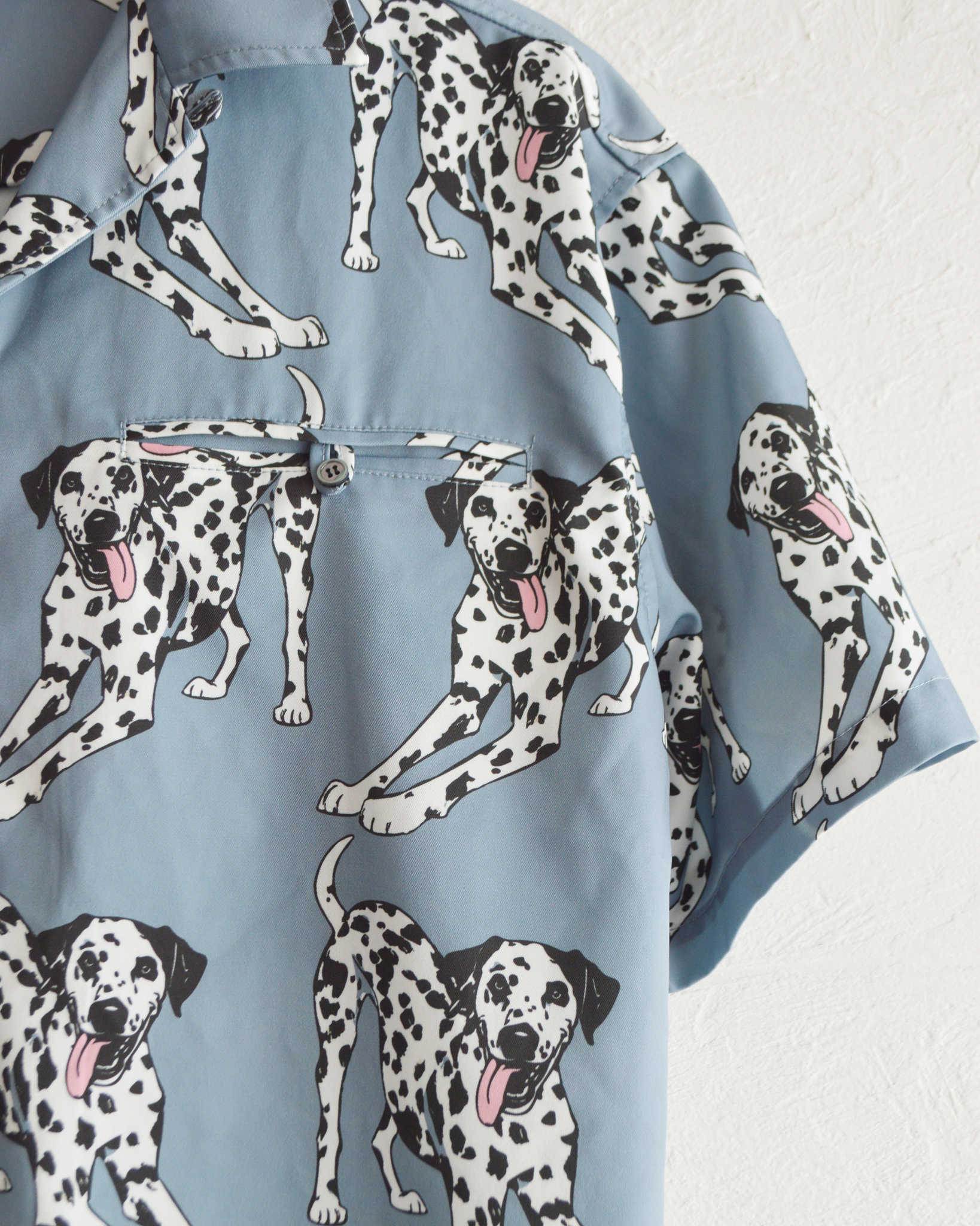 modemdesign モデムデザイン / DALMATIAN PRINT SHIRT ダルメシアンプリントシャツ (INK BLUE インクブルー)