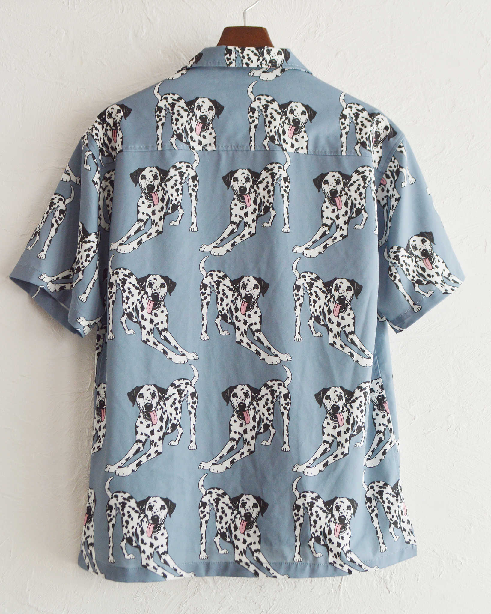 modemdesign モデムデザイン / DALMATIAN PRINT SHIRT ダルメシアンプリントシャツ (INK BLUE インクブルー)