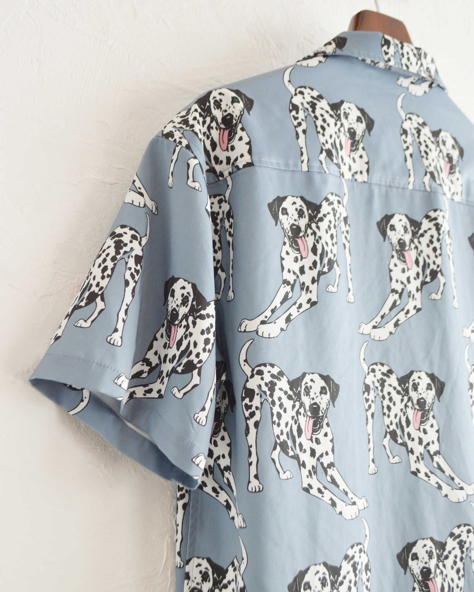 modemdesign モデムデザイン / DALMATIAN PRINT SHIRT ダルメシアンプリントシャツ (INK BLUE インクブルー)