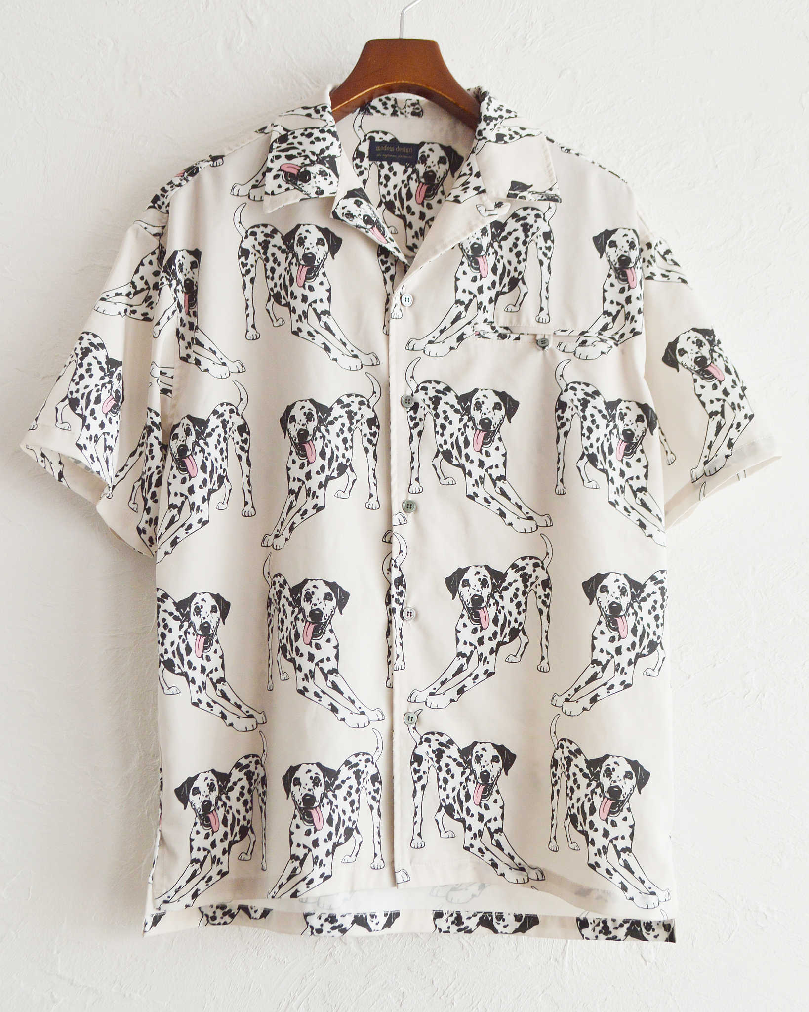 modemdesign モデムデザイン / DALMATIAN PRINT SHIRT ダルメシアンプリントシャツ (OFF WHITE オフホワイト)