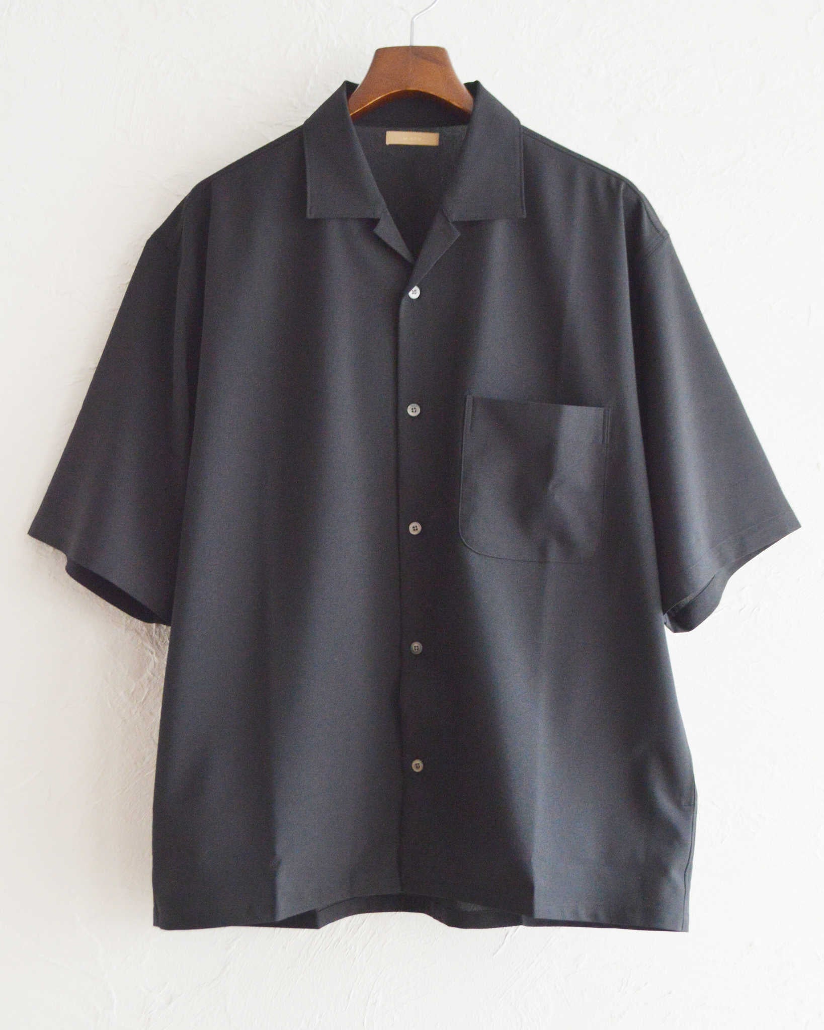 LAMOND ラモンド/ SHARI SHIRTS シャリシャツ (BLACK ブラック)