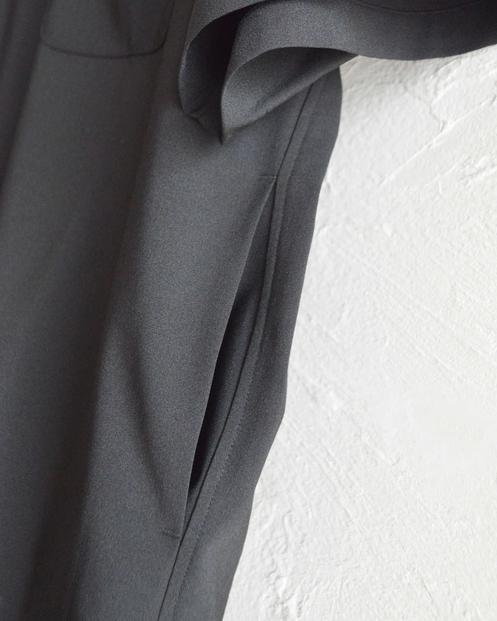 LAMOND ラモンド/ SHARI SHIRTS シャリシャツ (BLACK ブラック)