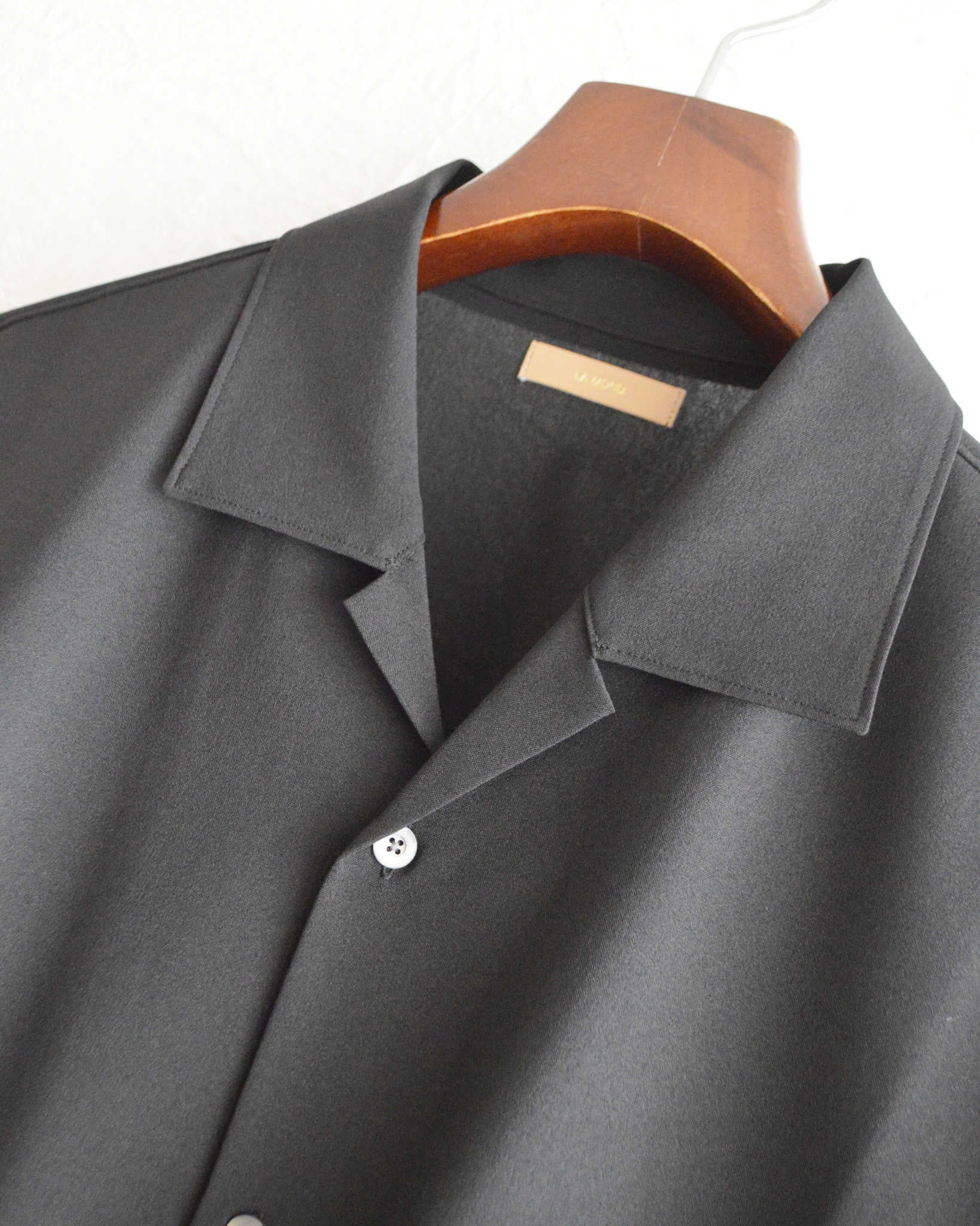 LAMOND ラモンド/ SHARI SHIRTS シャリシャツ (BLACK ブラック)