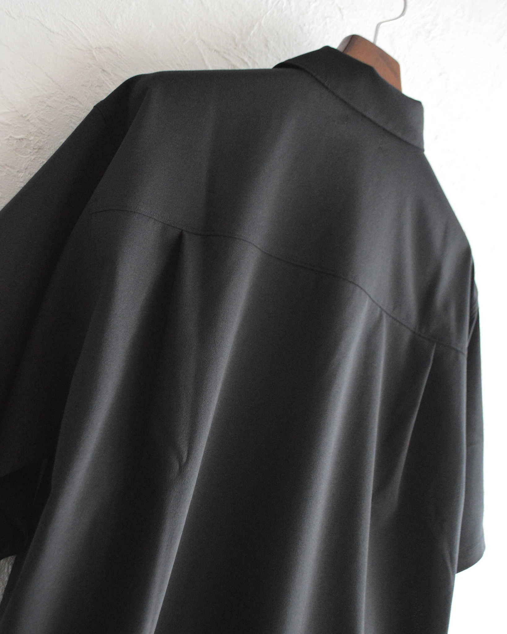 LAMOND ラモンド/ SHARI SHIRTS シャリシャツ (BLACK ブラック)