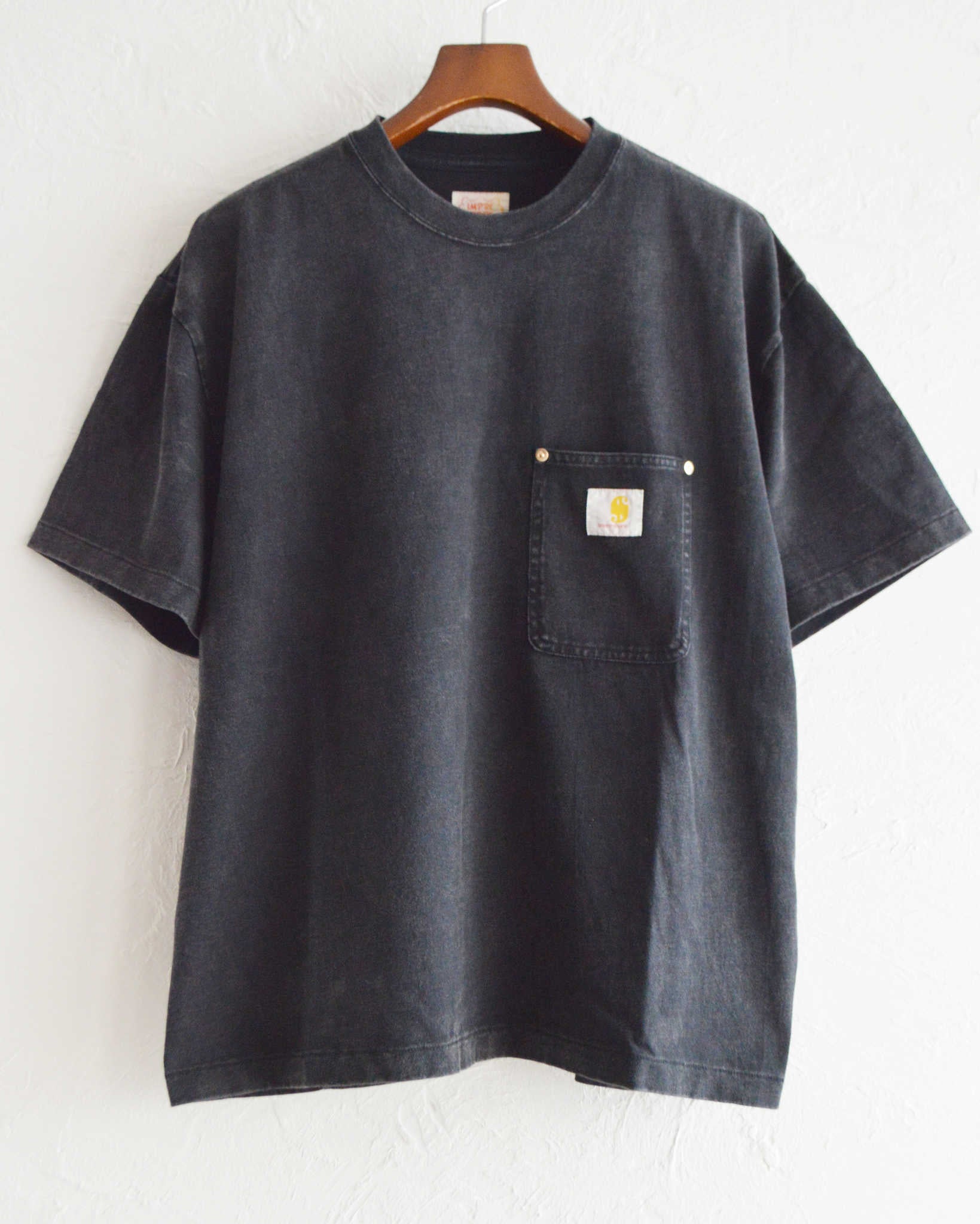 IMPRESTORE インプレストア / Frank T-cloth V.D フランク | Pocket tee ポケットティー (FADED BLACK フェーデットブラック)