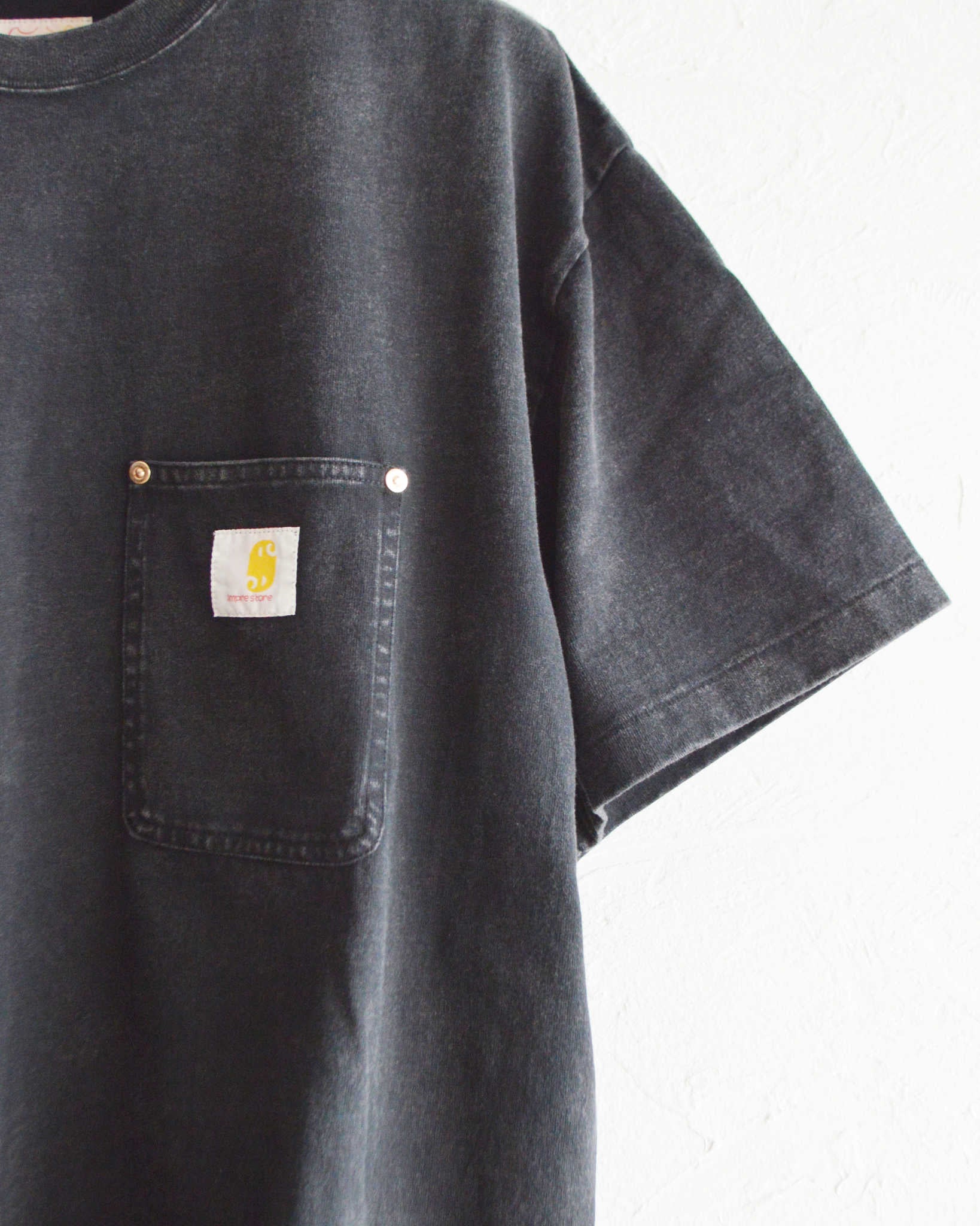 IMPRESTORE インプレストア / Frank T-cloth V.D フランク | Pocket tee ポケットティー (FADED BLACK フェーデットブラック)