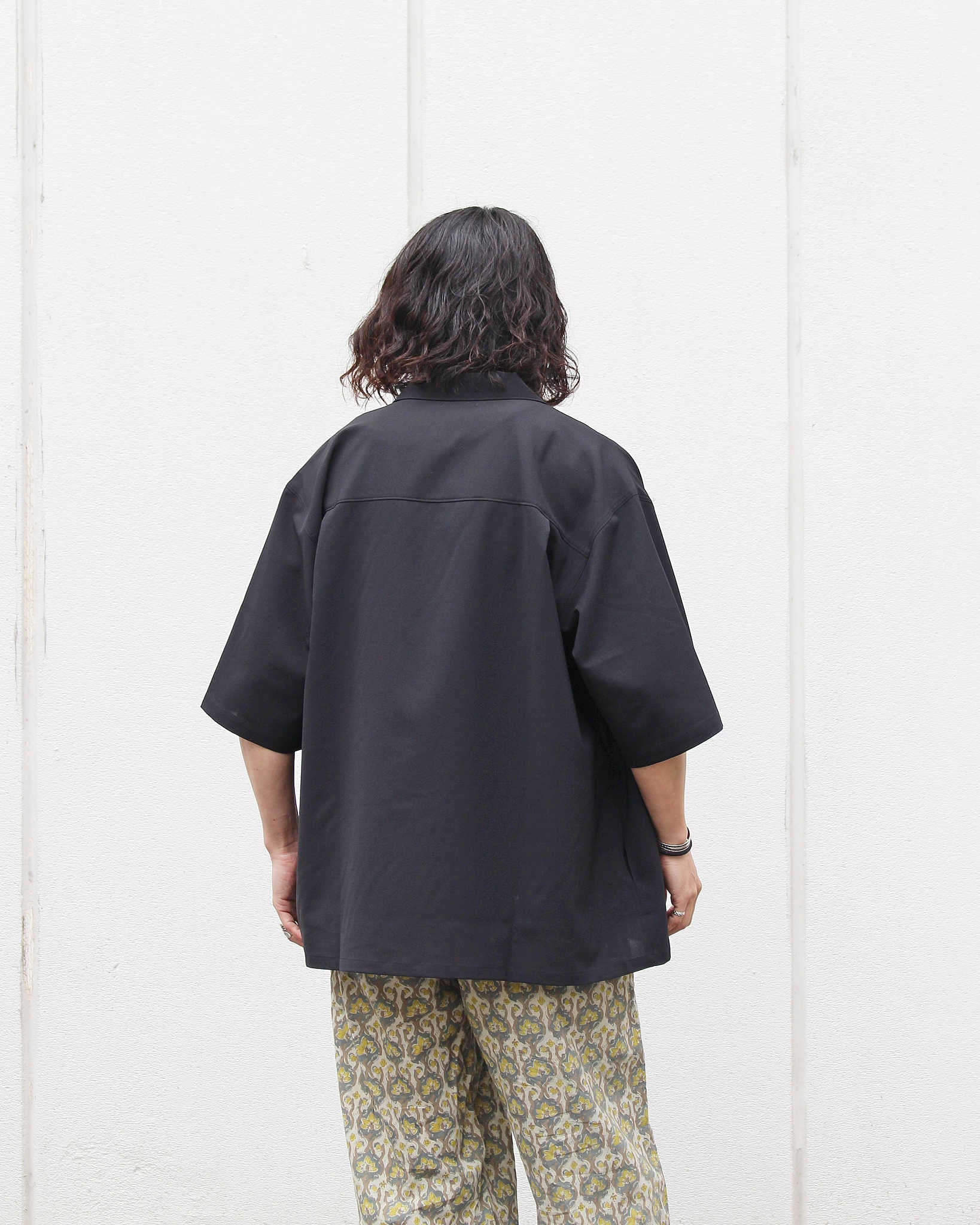 LAMOND ラモンド/ SHARI SHIRTS シャリシャツ (BLACK ブラック)