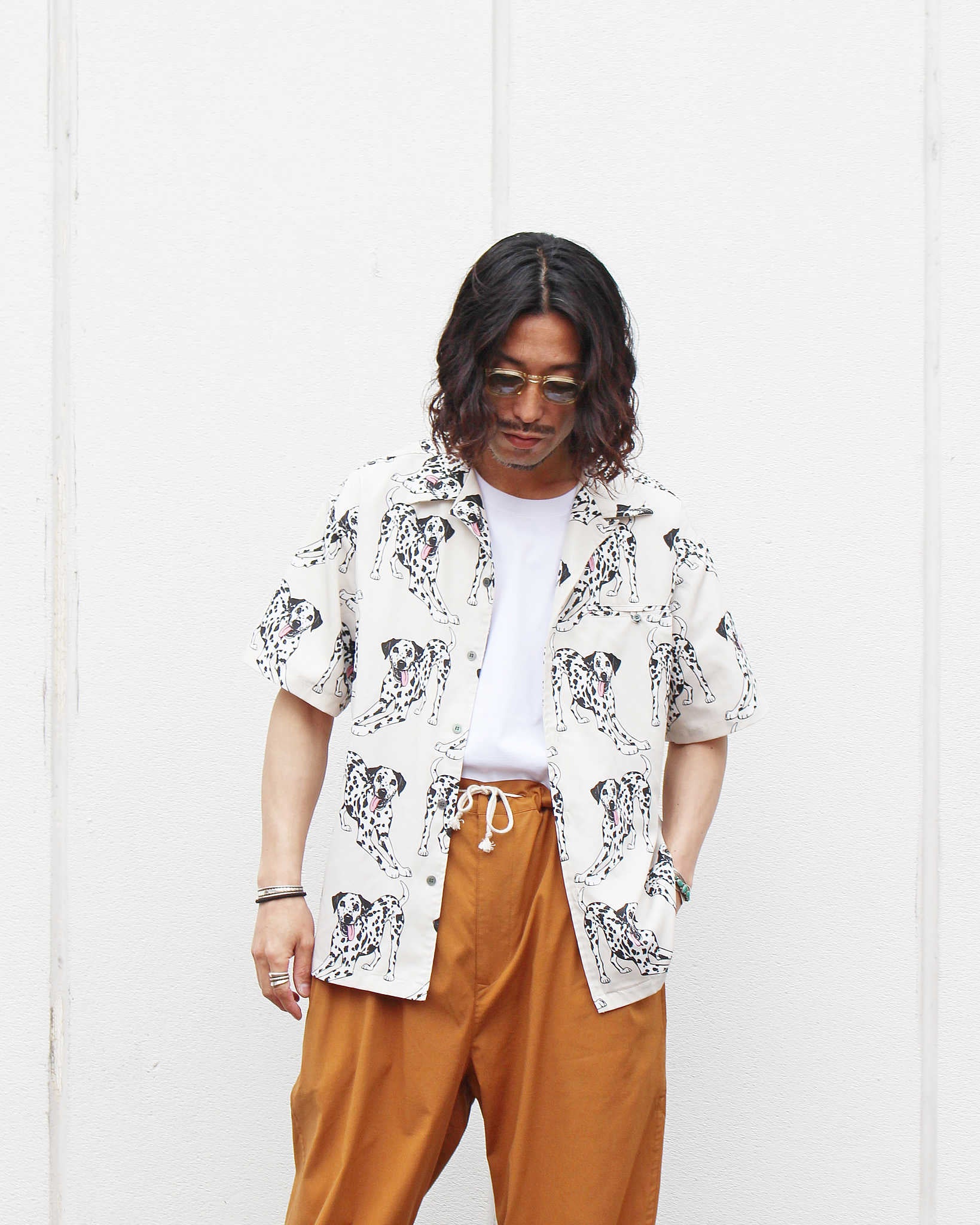 modemdesign モデムデザイン / DALMATIAN PRINT SHIRT ダルメシアンプリントシャツ (OFF WHITE オフホワイト)