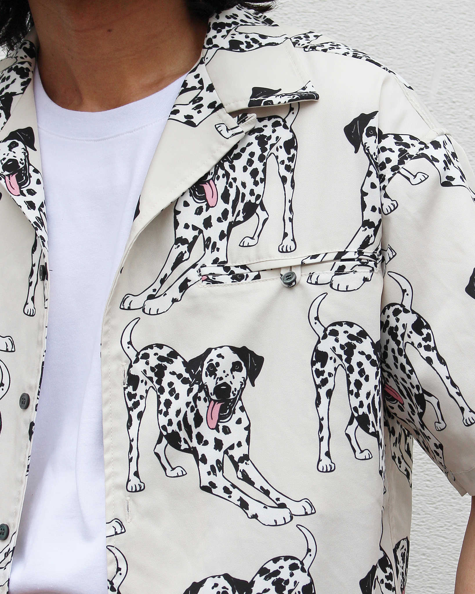 modemdesign モデムデザイン / DALMATIAN PRINT SHIRT ダルメシアンプリントシャツ (OFF WHITE オフホワイト)