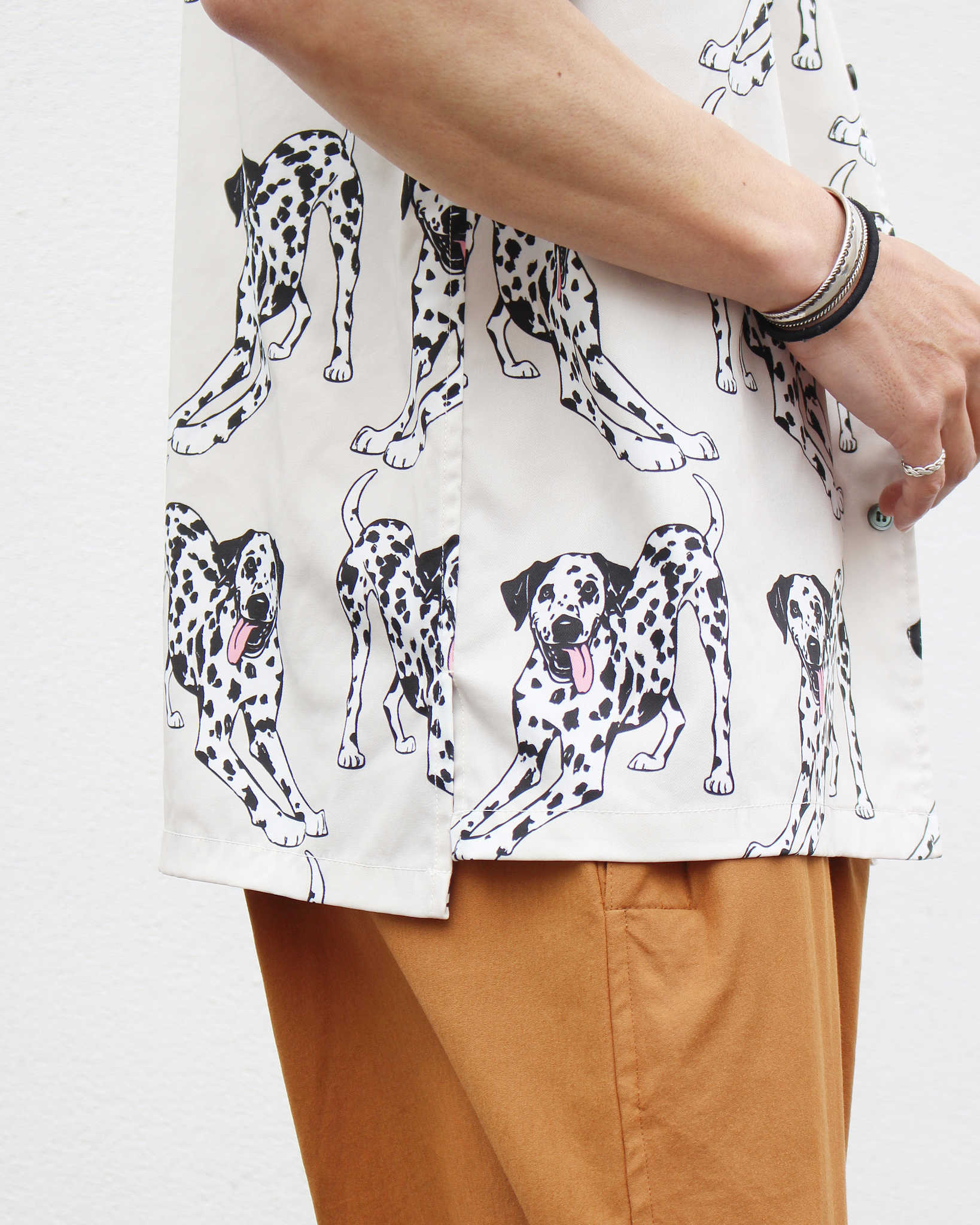 modemdesign モデムデザイン / DALMATIAN PRINT SHIRT ダルメシアンプリントシャツ (OFF WHITE オフホワイト)