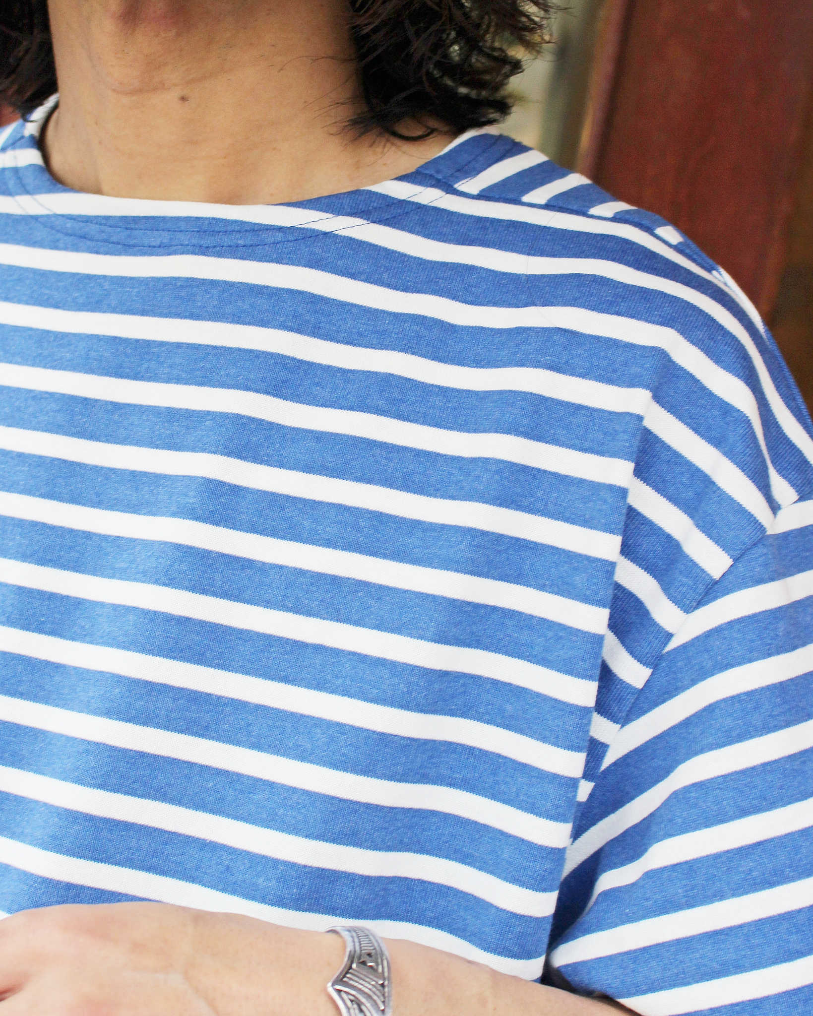 necessary or unnecessary ネセサリーオアアンネセサリー N.O.UN ナウン / DEEP DELTA S/S ディープデルタエスエス (BLUE BORDER ブルーボーダー)