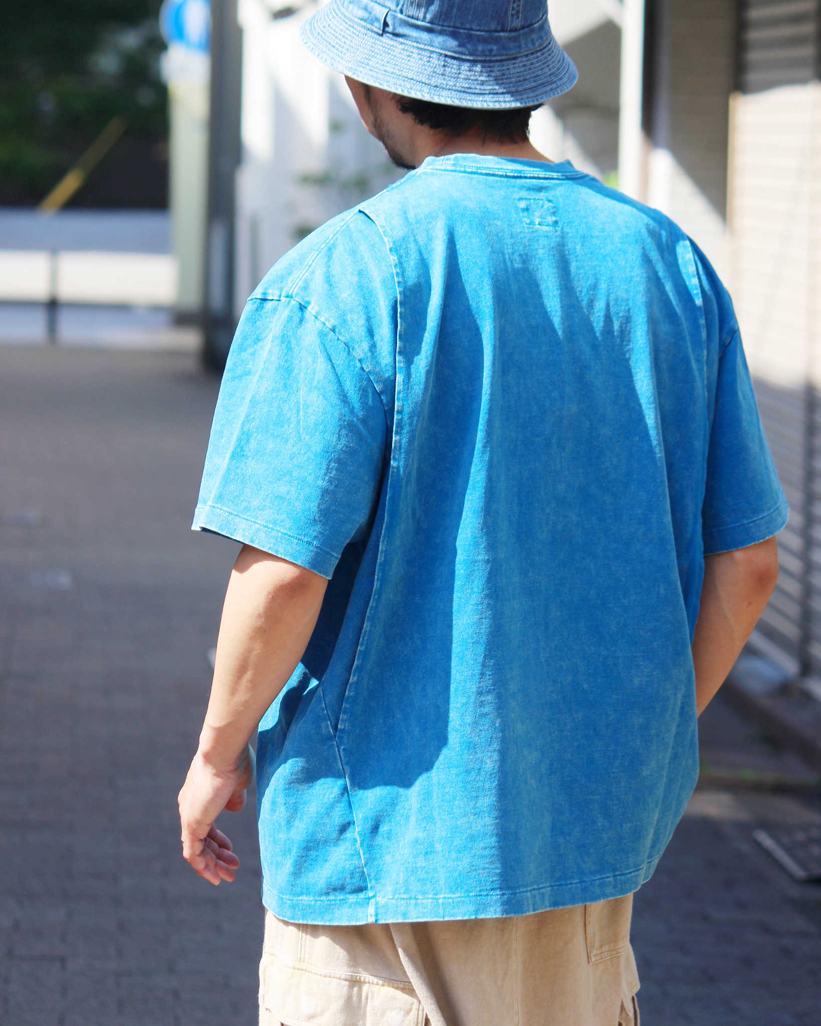 IMPRESTORE インプレストア / Frank T-cloth V.D フランク | Pocket tee ポケットティー (FADED TURQUOIS フェーデットターコイズ)