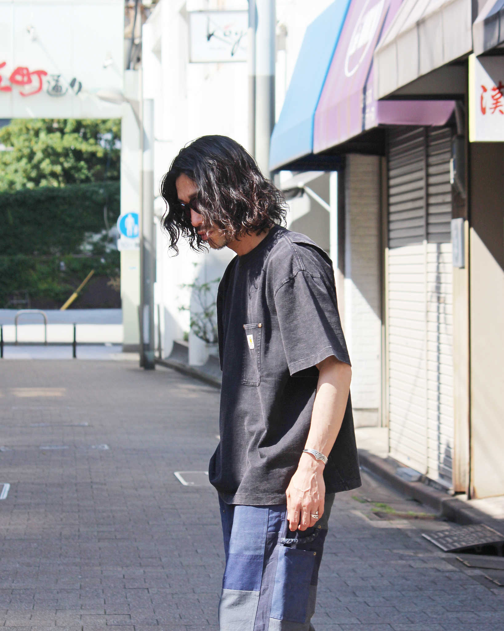 IMPRESTORE インプレストア / Frank T-cloth V.D フランク | Pocket tee ポケットティー (FADED BLACK フェーデットブラック)
