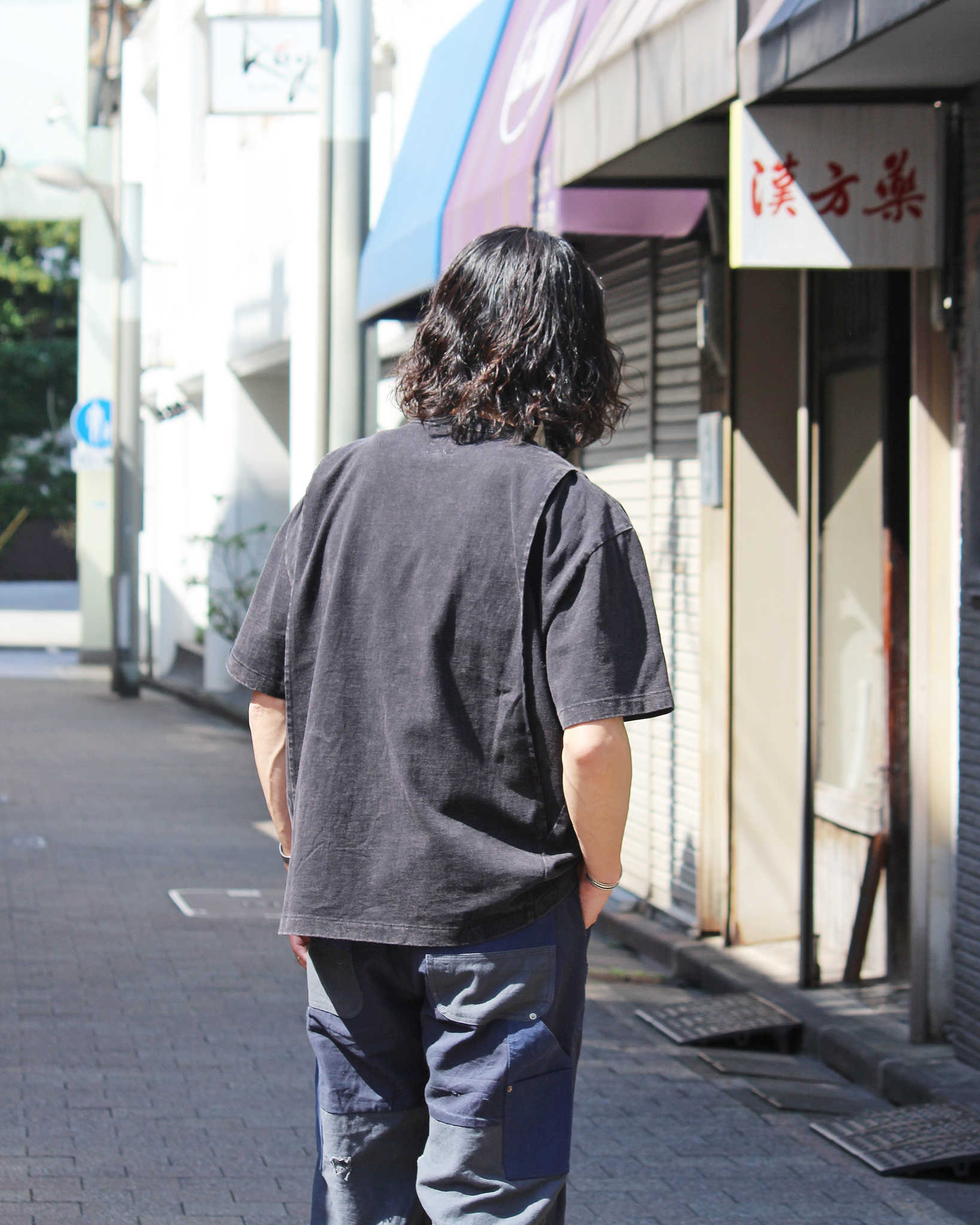 IMPRESTORE インプレストア / Frank T-cloth V.D フランク | Pocket tee ポケットティー (FADED BLACK フェーデットブラック)
