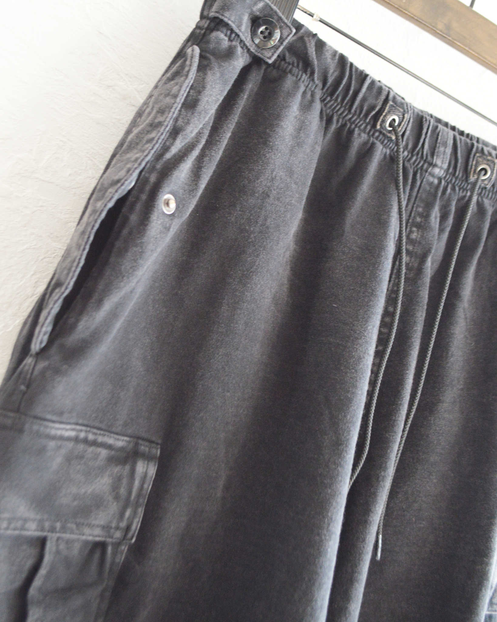 IMPRESTORE インプレストア / Randy shorts t-cloth V.D ランディー | Easy trousers Shorts イージートラウザーズショーツ (FADED BLACK フェイデットブラック)