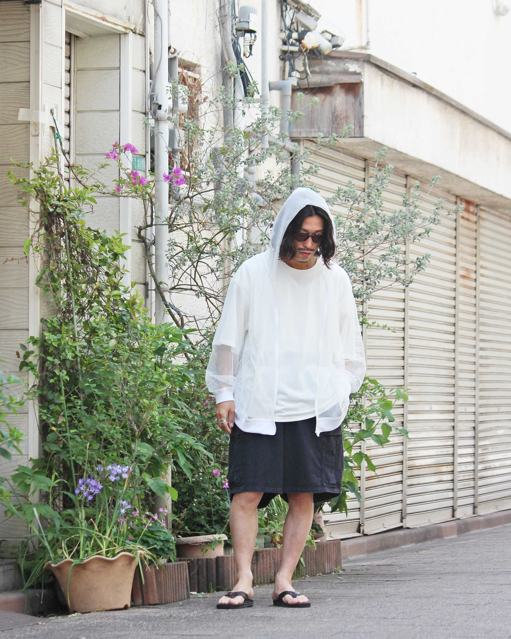 IMPRESTORE インプレストア / Randy shorts t-cloth V.D ランディー | Easy trousers Shorts イージートラウザーズショーツ (FADED BLACK フェイデットブラック)