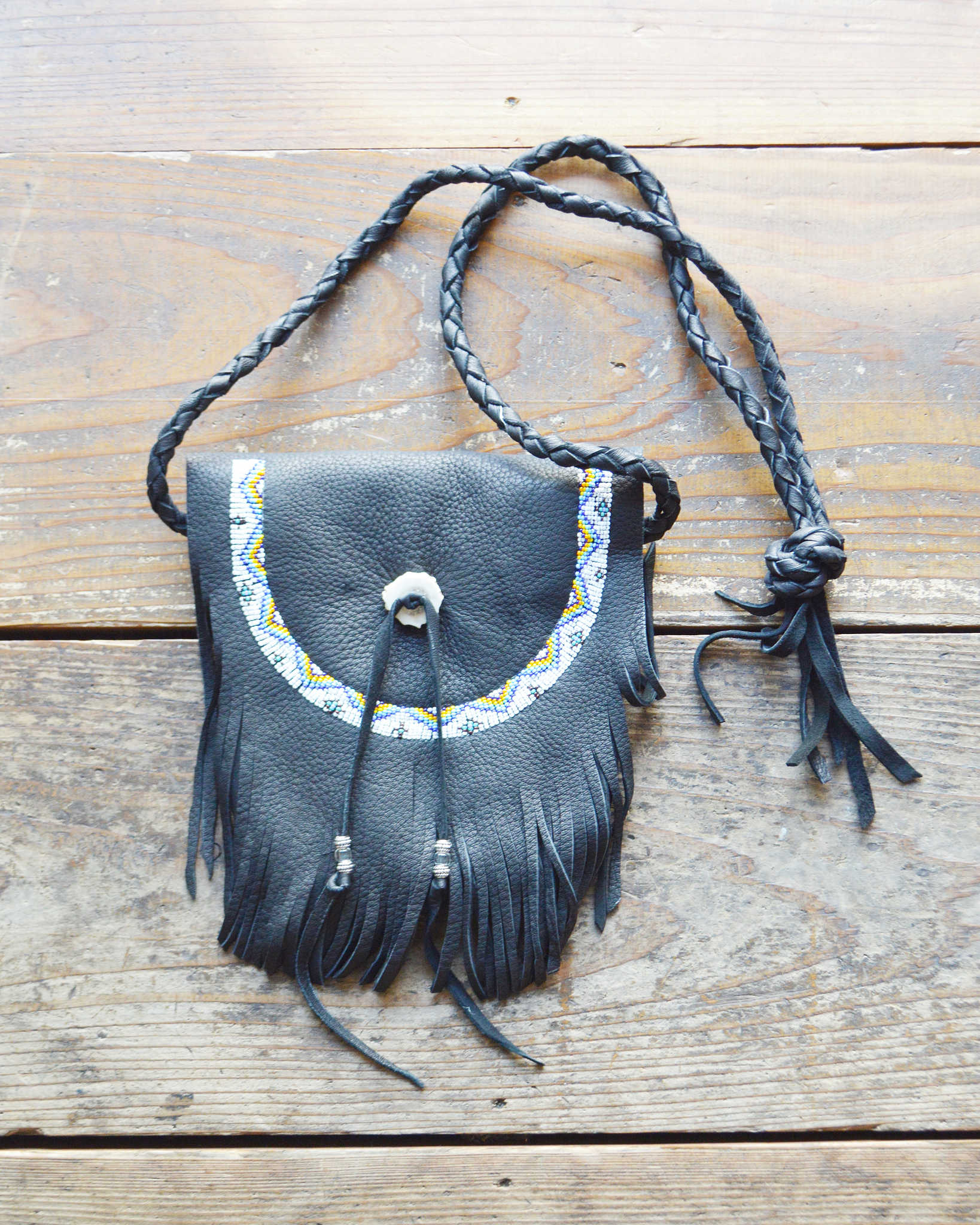 Nasngwam.×EARLYMORNING ナスングワム アーリーモーニング / BEADS MEDICINE BAG ビーズメディスンバッグ (BLACK ブラック)