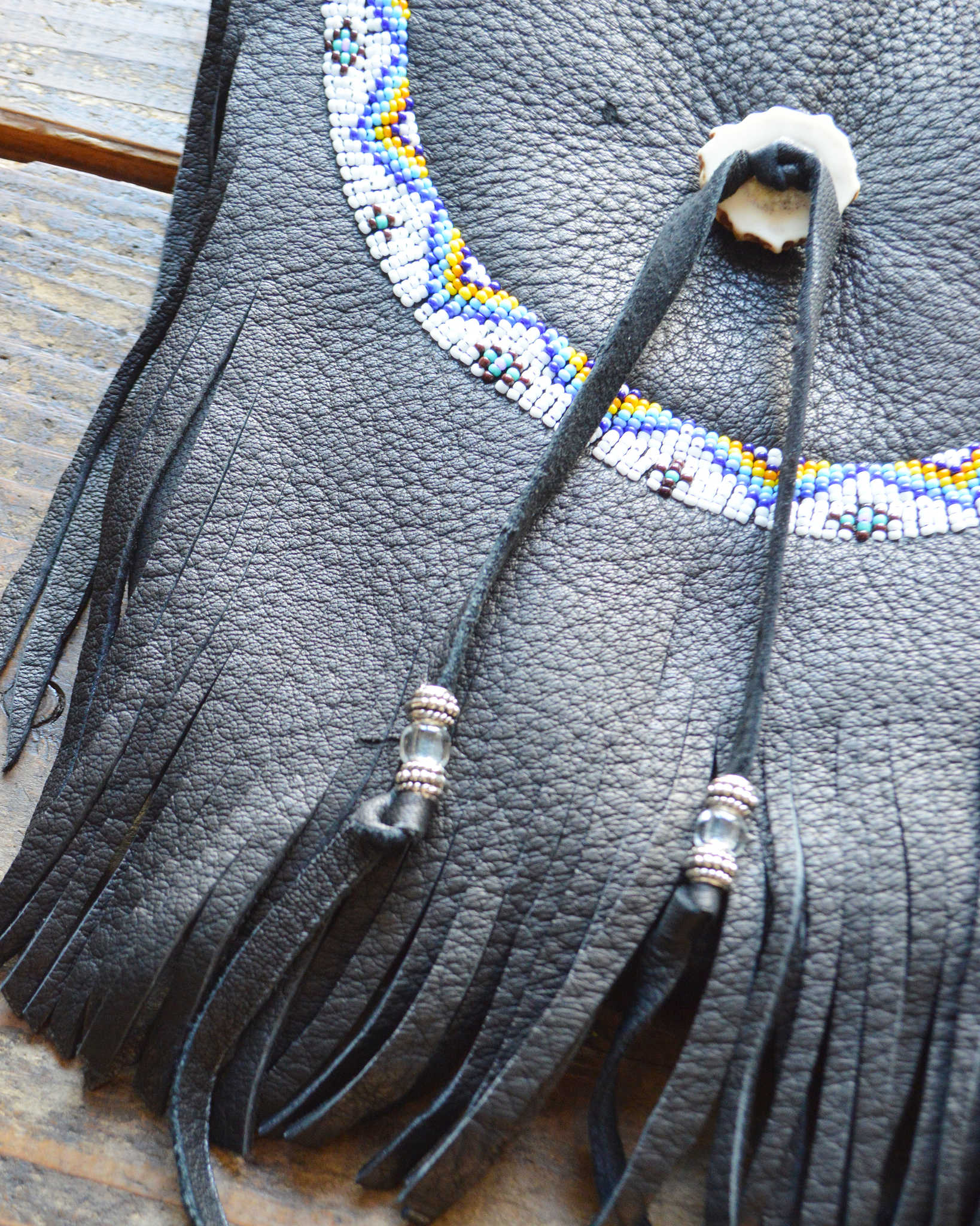 Nasngwam.×EARLYMORNING ナスングワム アーリーモーニング / BEADS MEDICINE BAG ビーズメディスンバッグ (BLACK ブラック)