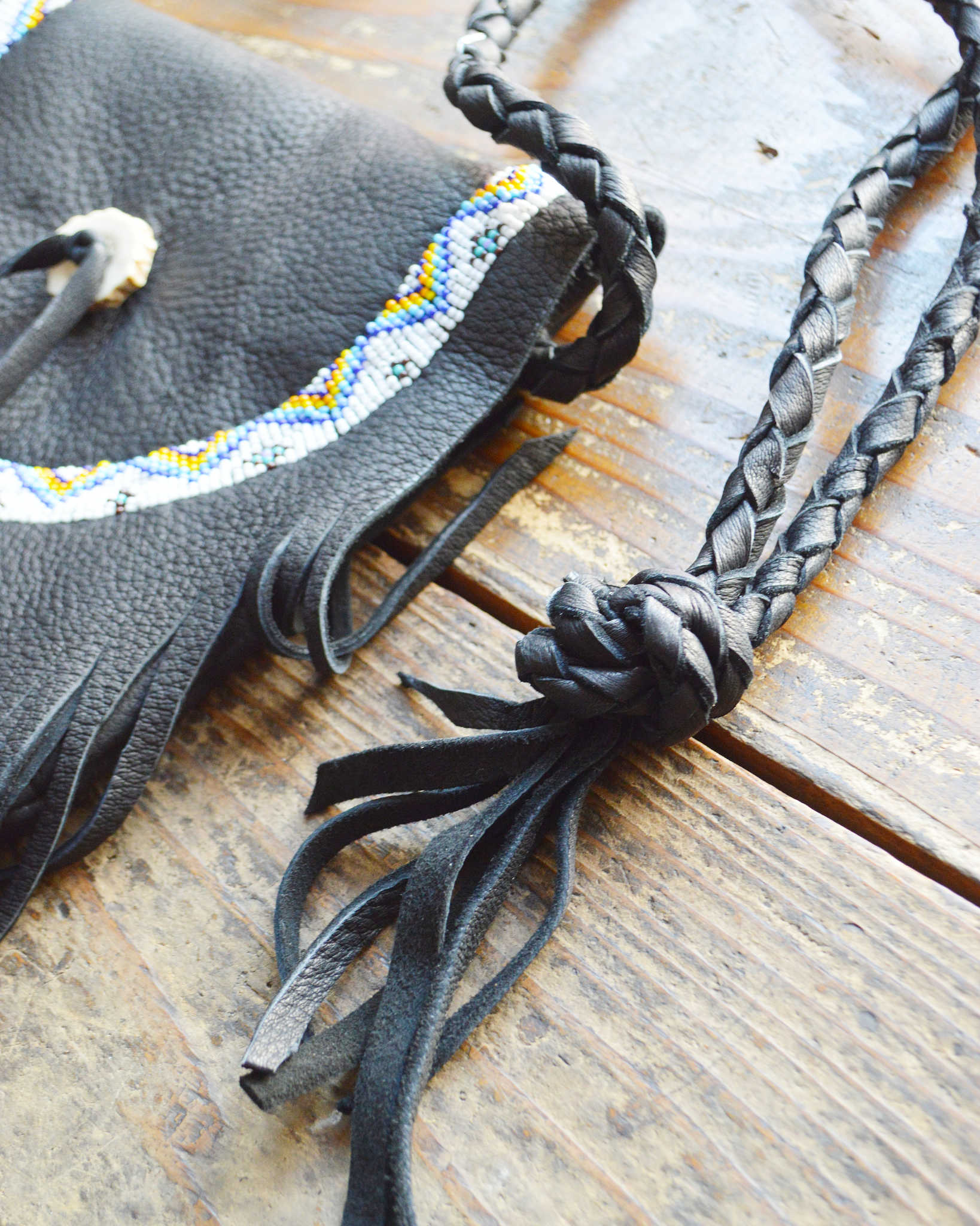 Nasngwam.×EARLYMORNING ナスングワム アーリーモーニング / BEADS MEDICINE BAG ビーズメディスンバッグ (BLACK ブラック)