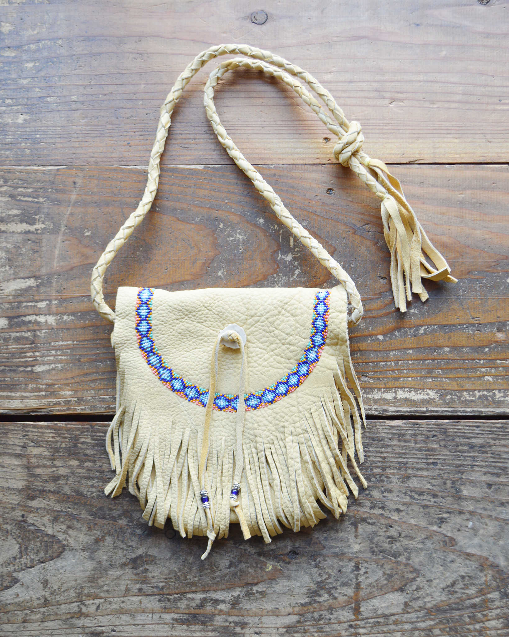 Nasngwam.×EARLYMORNING ナスングワム アーリーモーニング / BEADS MEDICINE BAG ビーズメディスンバッグ (BEIGE ベージュ)