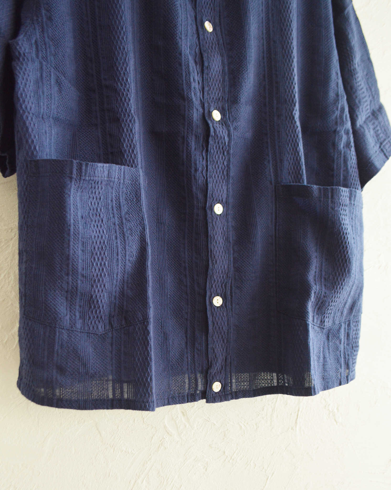 Nasngwam. ナスングワム / CLOUD S/S JACKET クラウドショートスリーブジャケット (NAVY ネイビー)