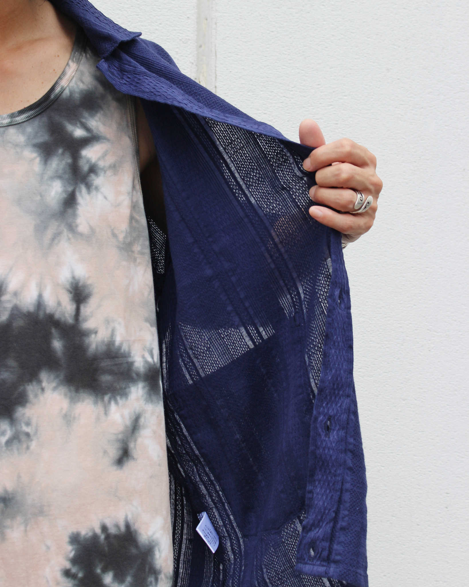 Nasngwam. ナスングワム / CLOUD S/S JACKET クラウドショートスリーブジャケット (NAVY ネイビー)