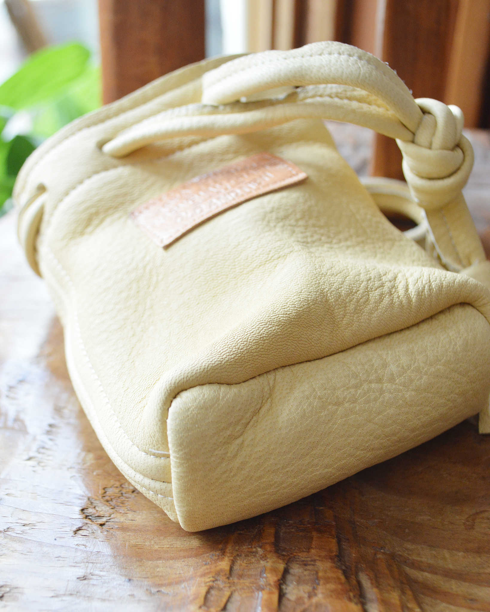 Nasngwam.×EARLYMORNING ナスングワム アーリーモーニング / DEERSKIN BEER BAG ディアスキンビールバッグ (BEIGE ベージュ)