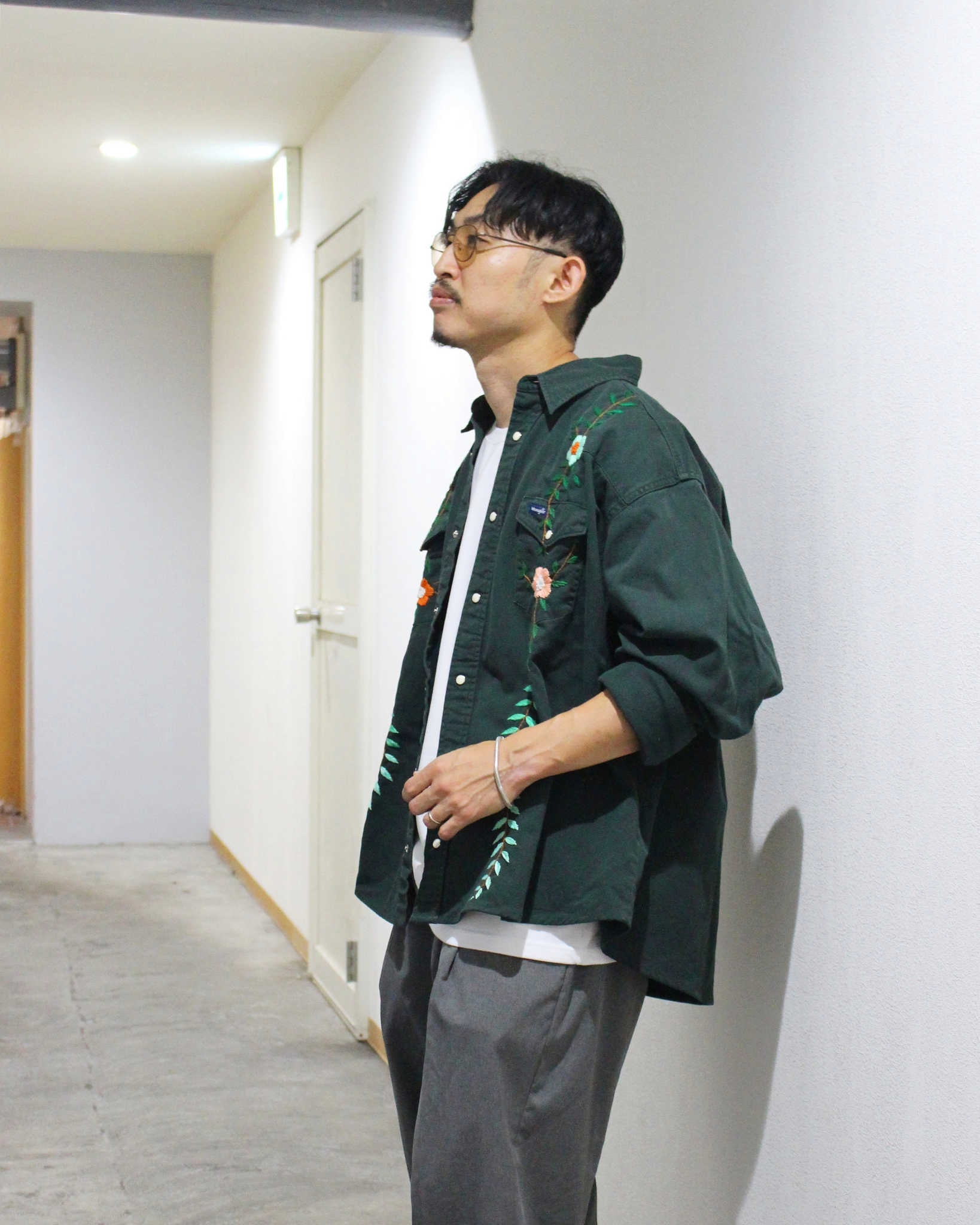 Nasngwam. ナスングワム / SALISH SHIRTS サリッシュシャツ (GREEN グリーン)