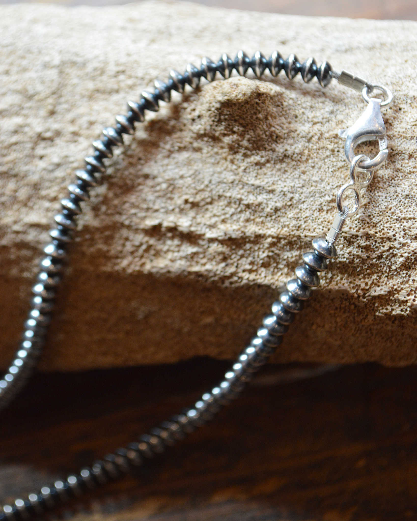 Indian jewelry インディアンジュエリー / Navajo Pearl Necklace ナバホパールネックレス UANGIE TOCHINI (5mm 50cm)