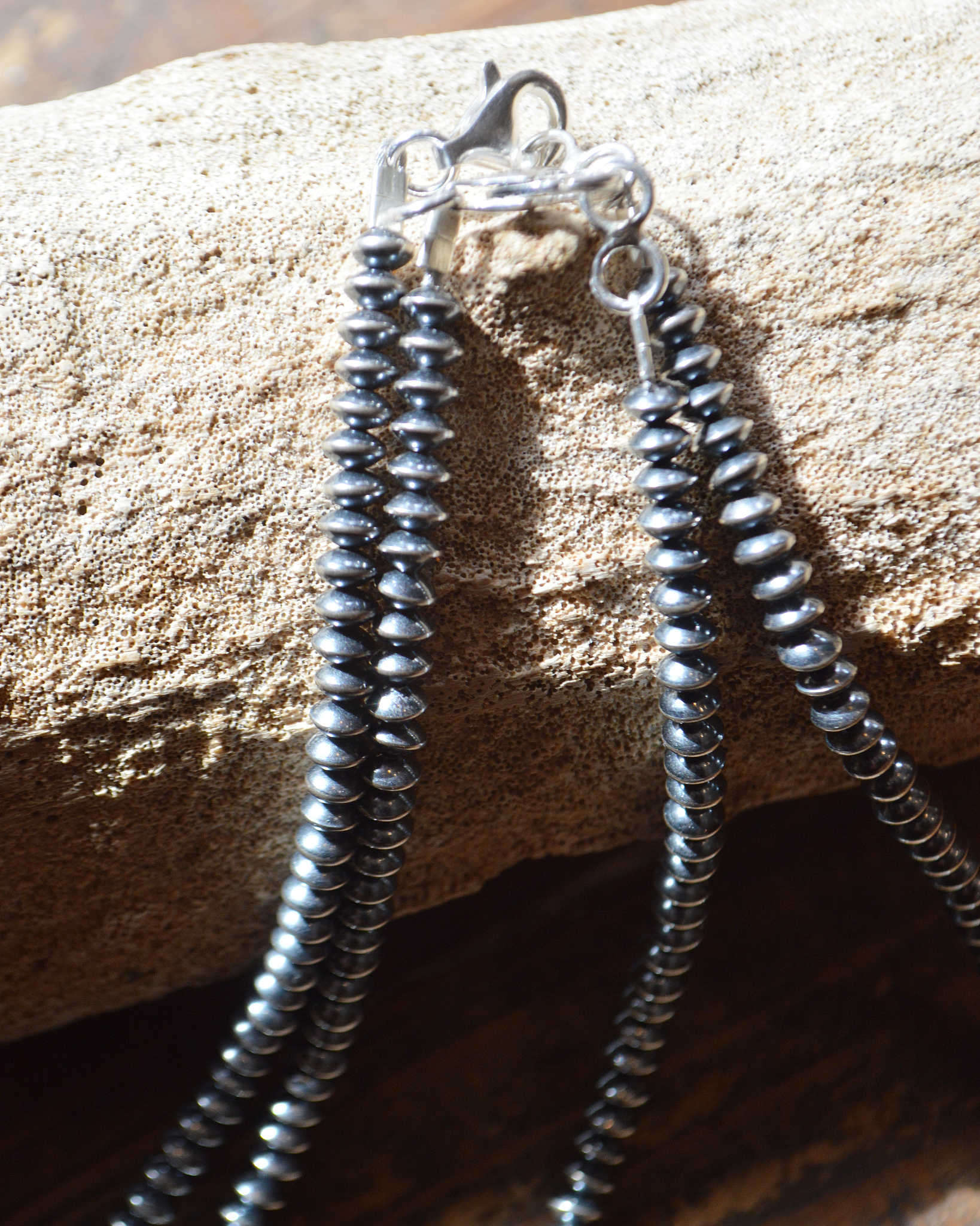 Indian jewelry インディアンジュエリー / Navajo Pearl Necklace ナバホパールネックレス UANGIE TOCHINI (5mm 45cm)