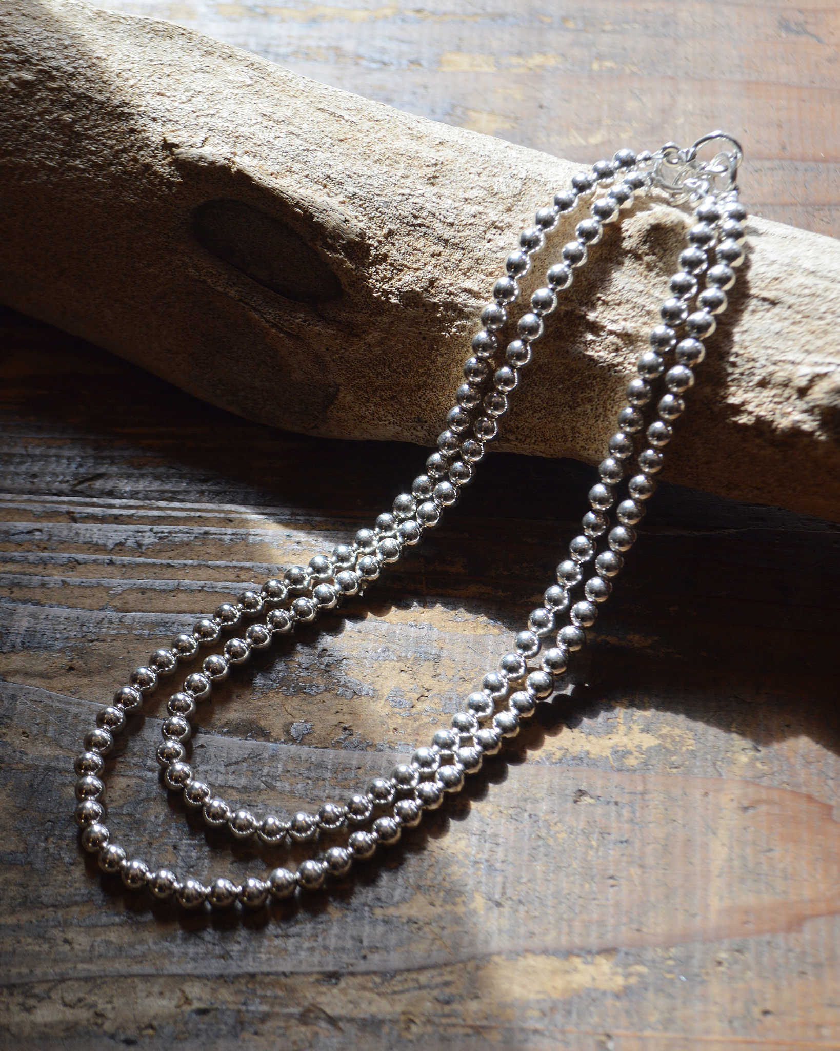 Indian jewelry インディアンジュエリー / Navajo Pearl Necklace ナバホパールネックレス TERESA BELONE (6mm 45cm)