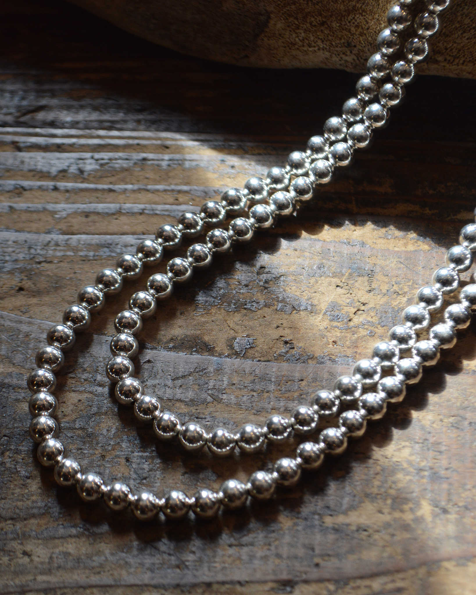 Indian jewelry インディアンジュエリー / Navajo Pearl Necklace ナバホパールネックレス TERESA BELONE (6mm 45cm)