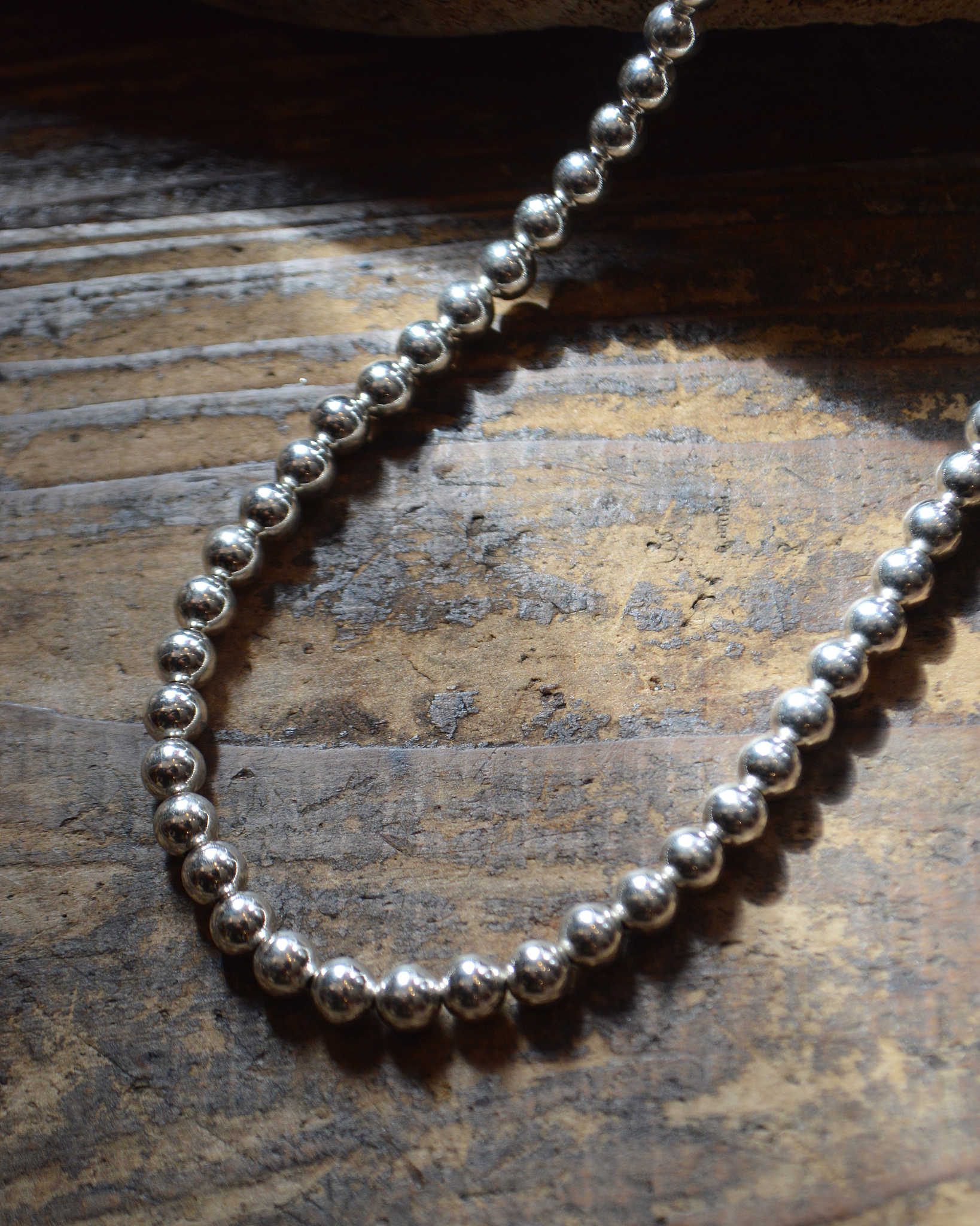 Indian jewelry インディアンジュエリー / Navajo Pearl Necklace ナバホパールネックレス TERESA BELONE (6mm 40cm)