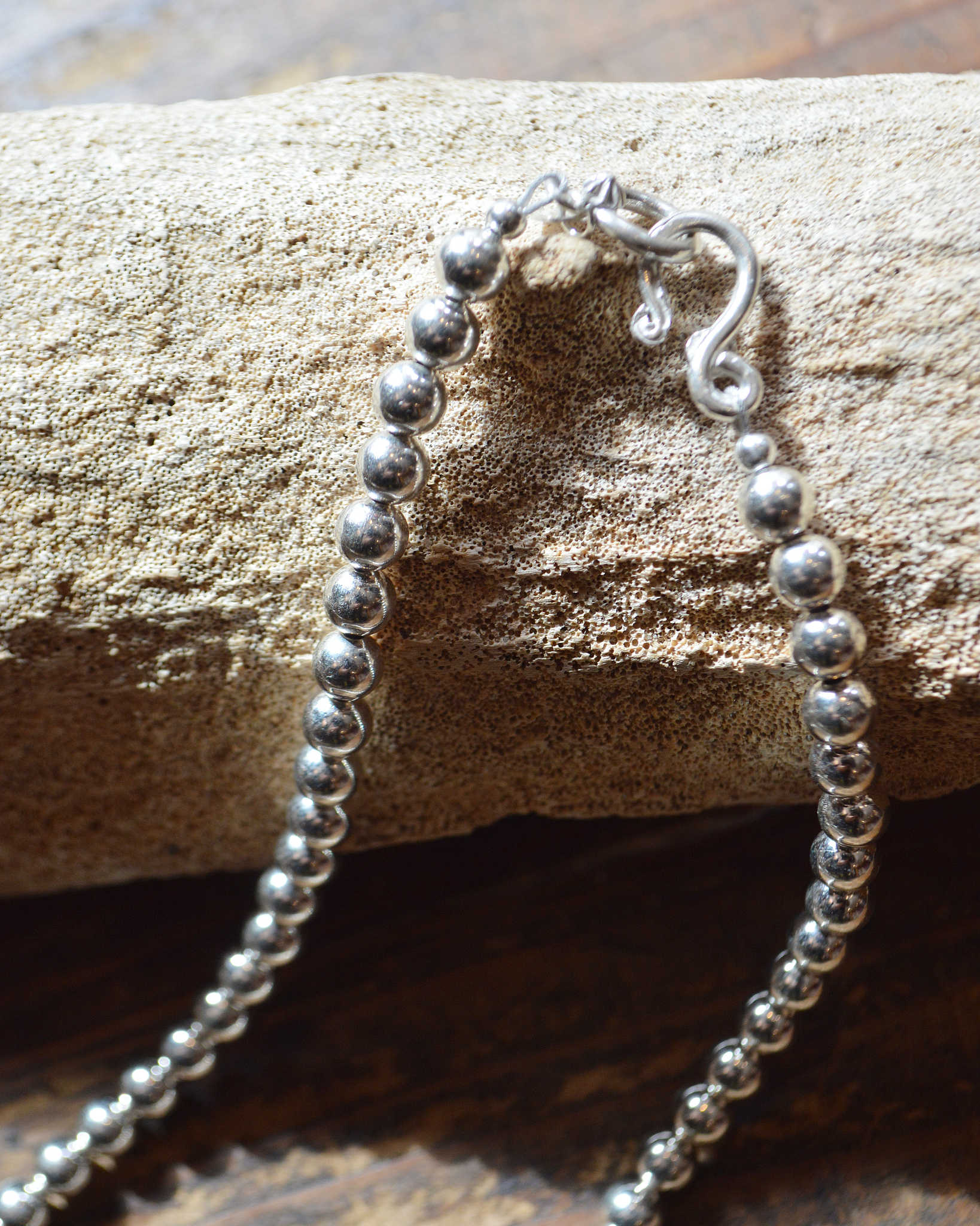 Indian jewelry インディアンジュエリー / Navajo Pearl Necklace ナバホパールネックレス TERESA BELONE (6mm 45cm)
