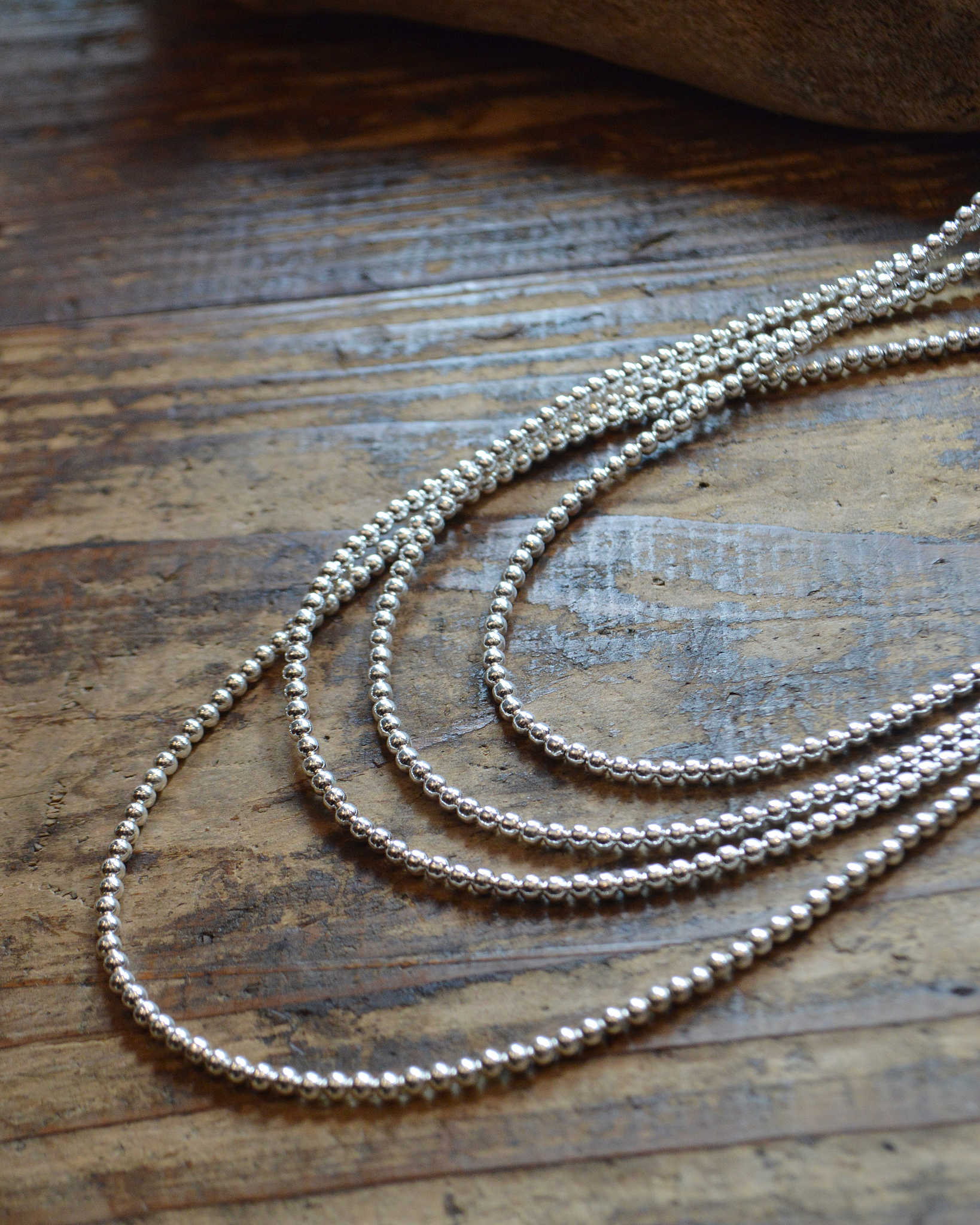 Indian jewelry インディアンジュエリー / Navajo Pearl Necklace ナバホパールネックレス TERESA BELONE (3mm 55cm)