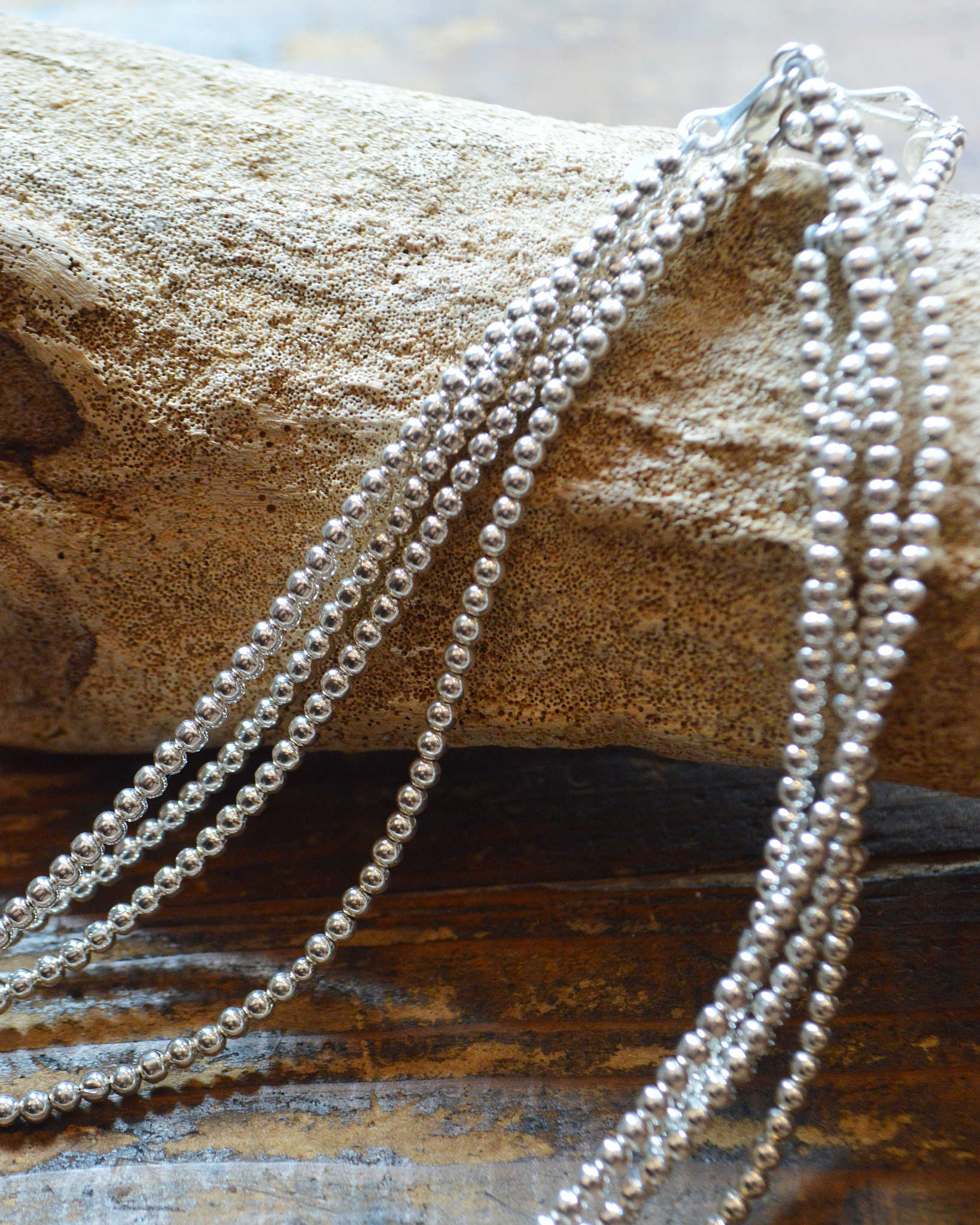 Indian jewelry インディアンジュエリー / Navajo Pearl Necklace ナバホパールネックレス TERESA BELONE (3mm 55cm)