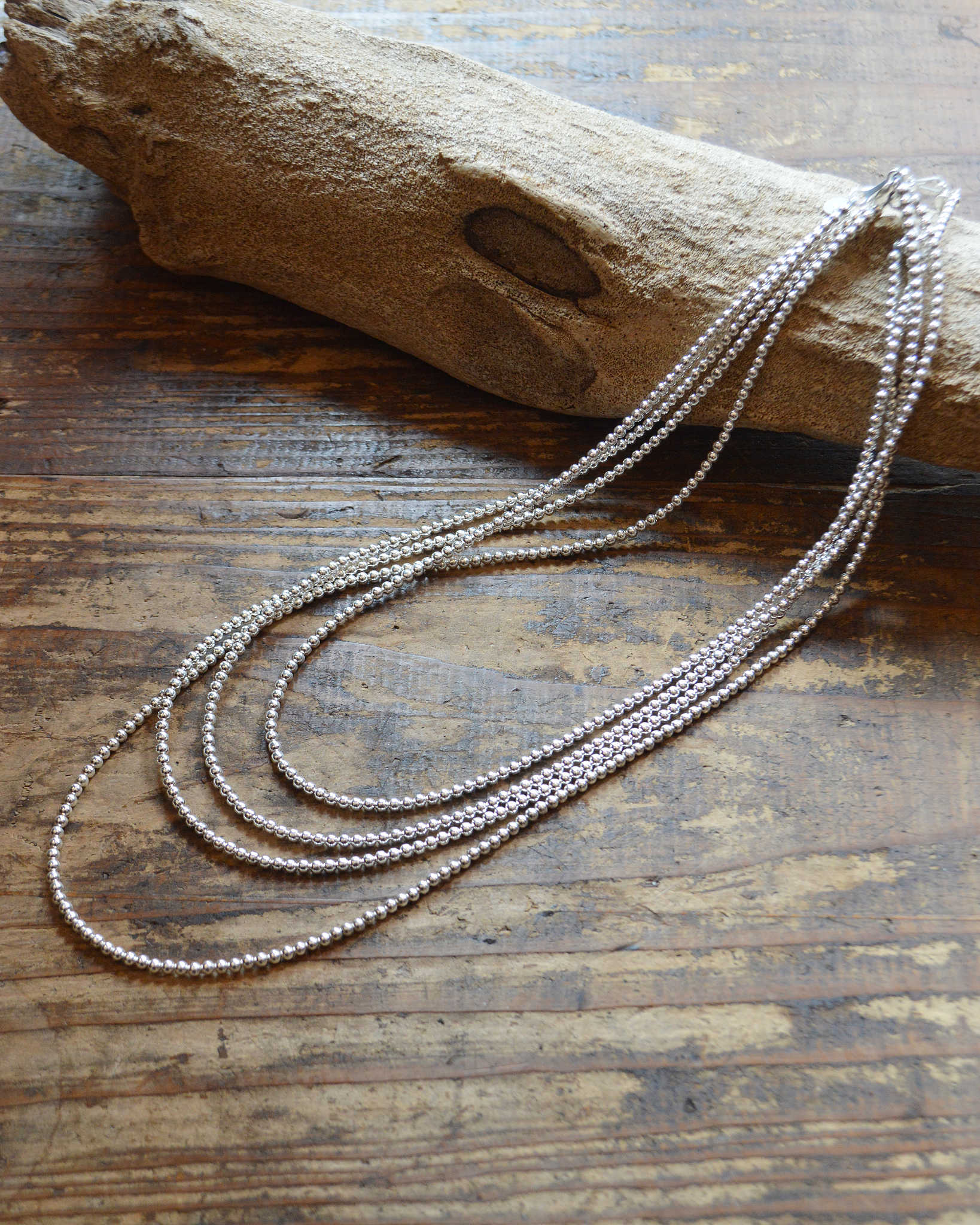 Indian jewelry インディアンジュエリー / Navajo Pearl Necklace ナバホパールネックレス TERESA BELONE (3mm 55cm)
