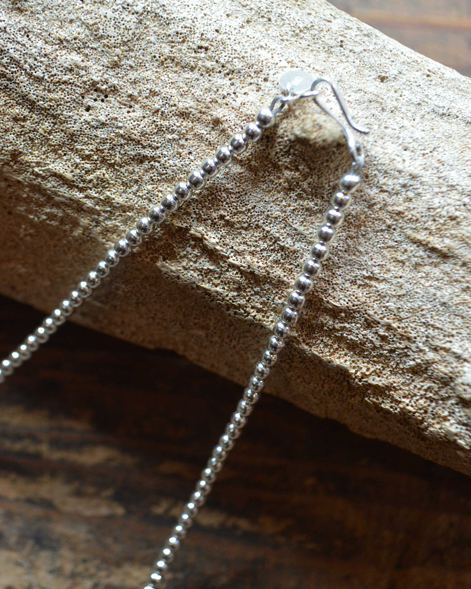 Indian jewelry インディアンジュエリー / Navajo Pearl Necklace ナバホパールネックレス TERESA BELONE (3mm 45cm)
