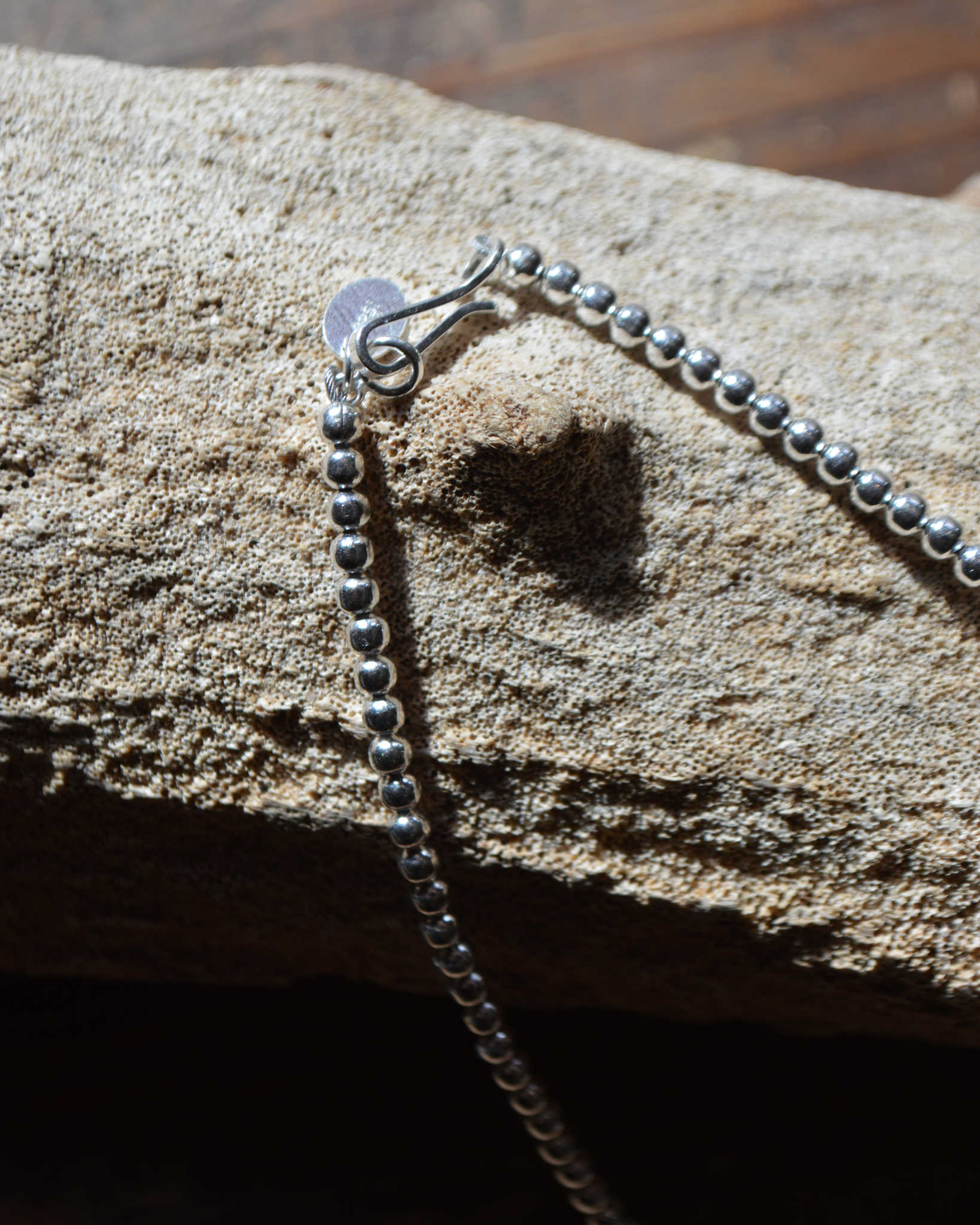 Indian jewelry インディアンジュエリー / Navajo Pearl Necklace ナバホパールネックレス TERESA BELONE (3mm 50cm)